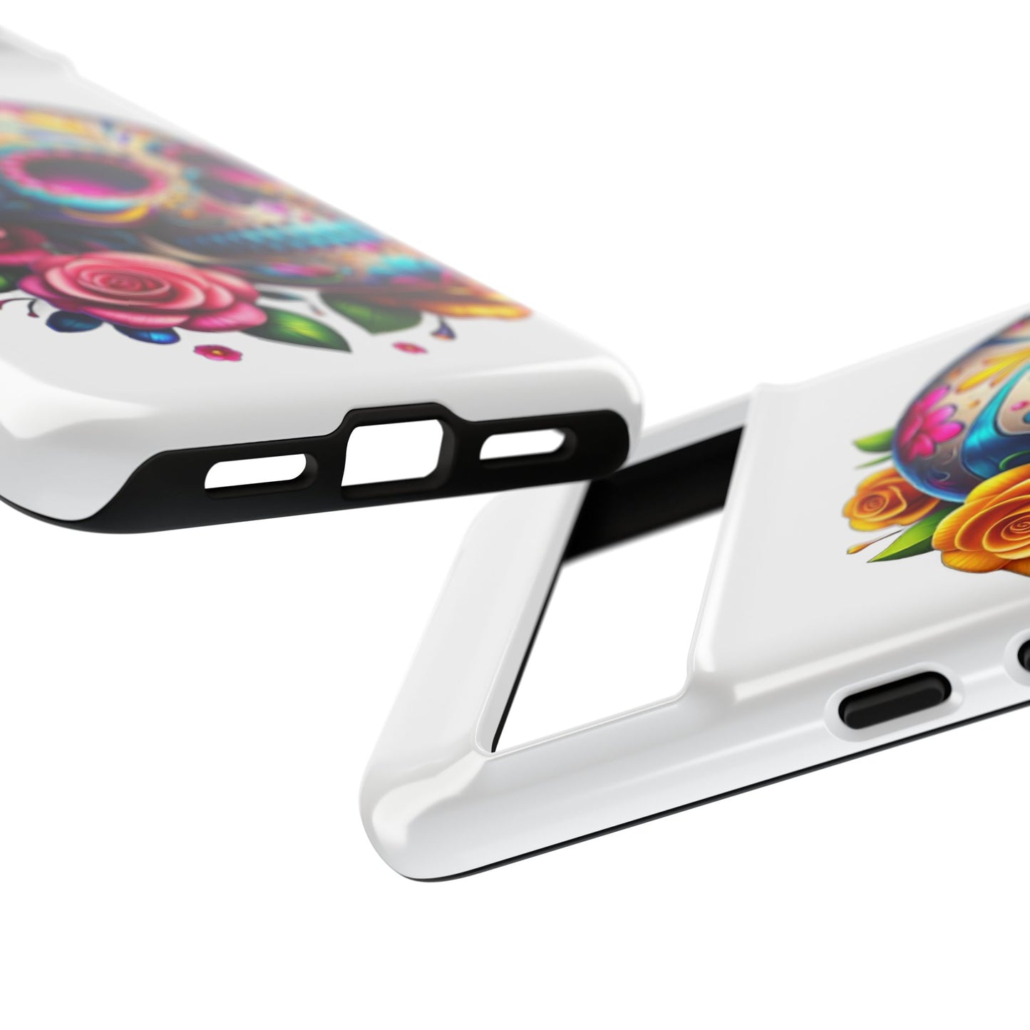 Phone Cases - Sugar Skull with Flowers Design