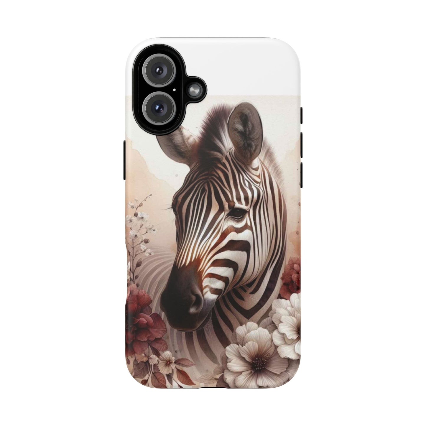 Phone Case Flower Frolicking Zebra Tough Case