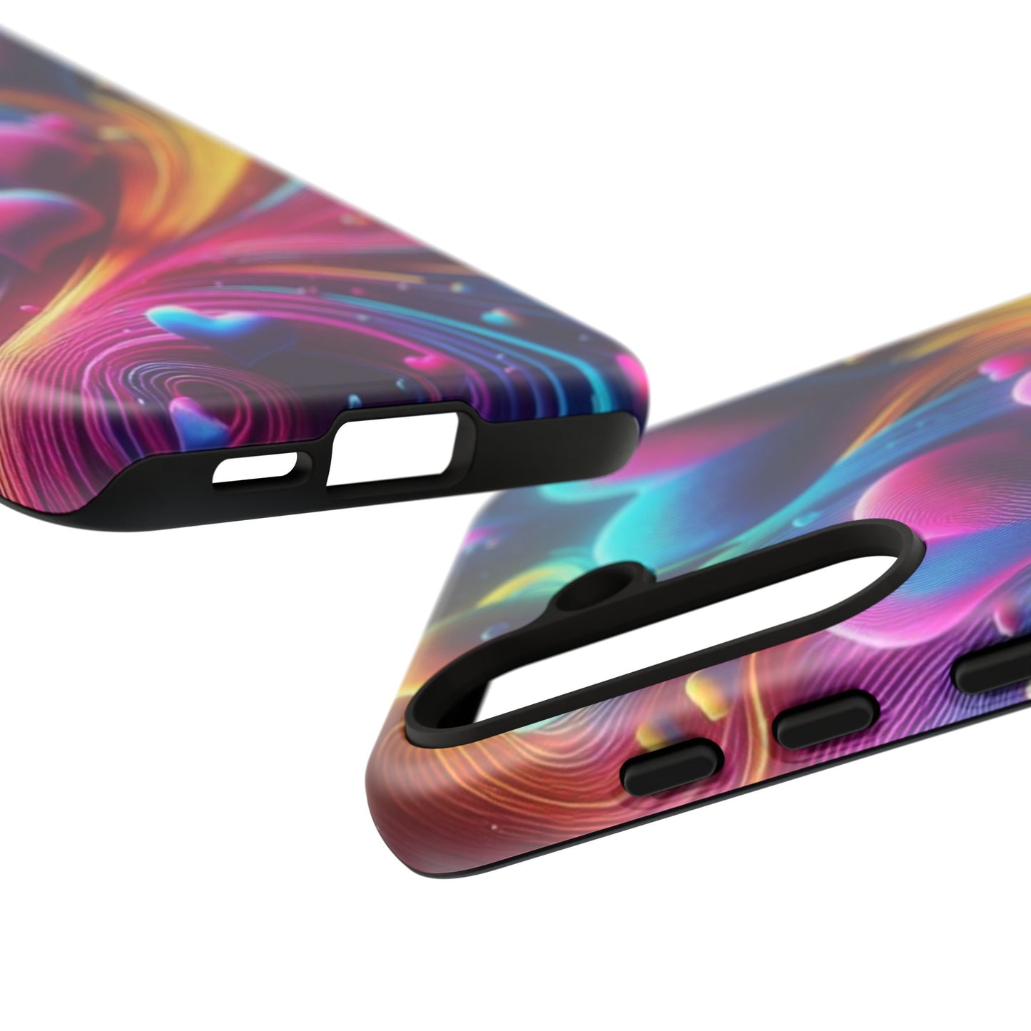 Phone Case - Floating Neon Hearts