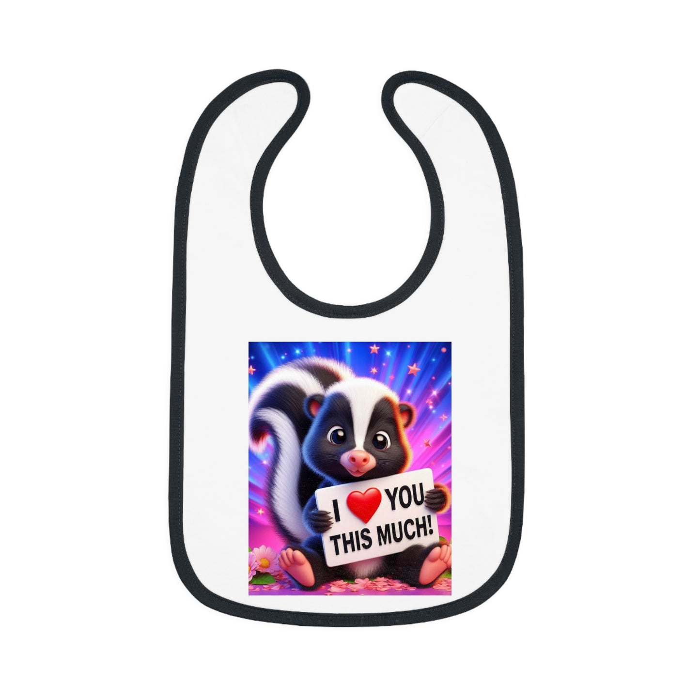 Baby Contrast Trim Jersey Bib - Stinkin Cute