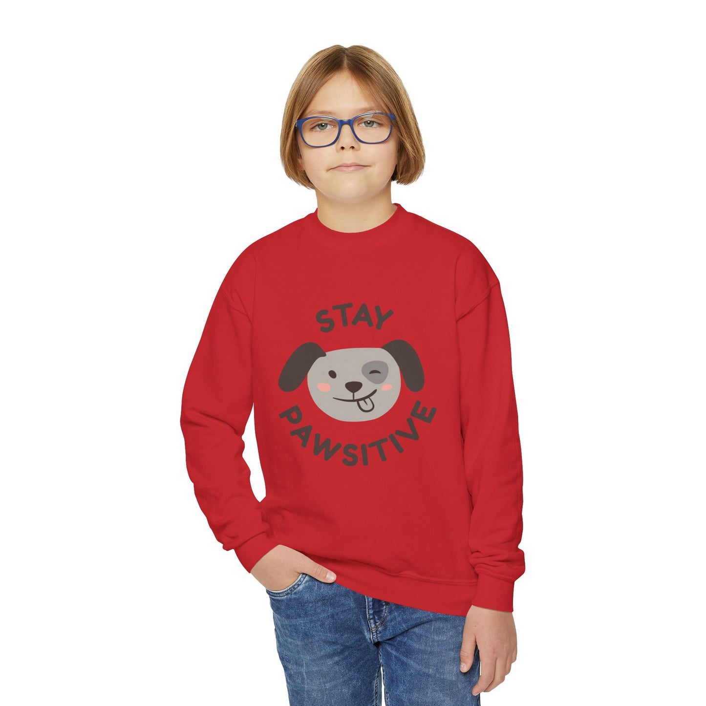 Stay Pawsitive Youth Sweatshirt