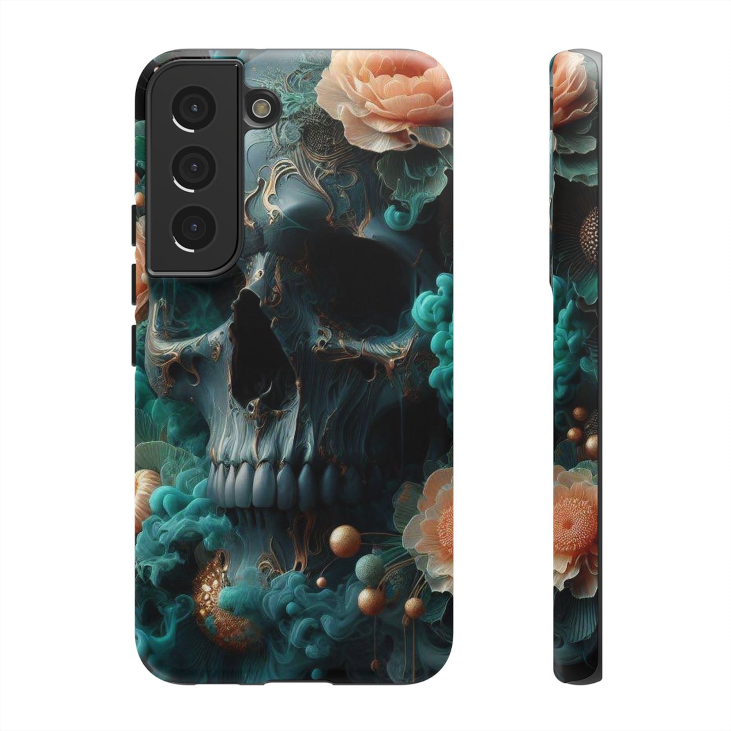 Tough Cases - teal skull
