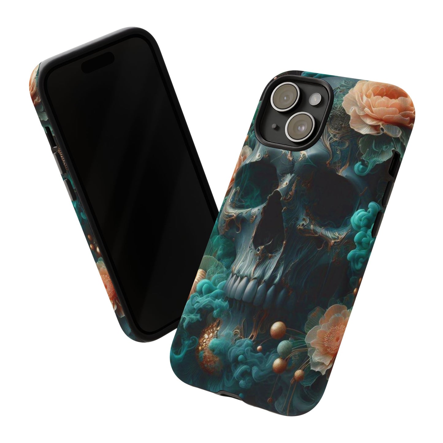 Tough Cases - teal skull