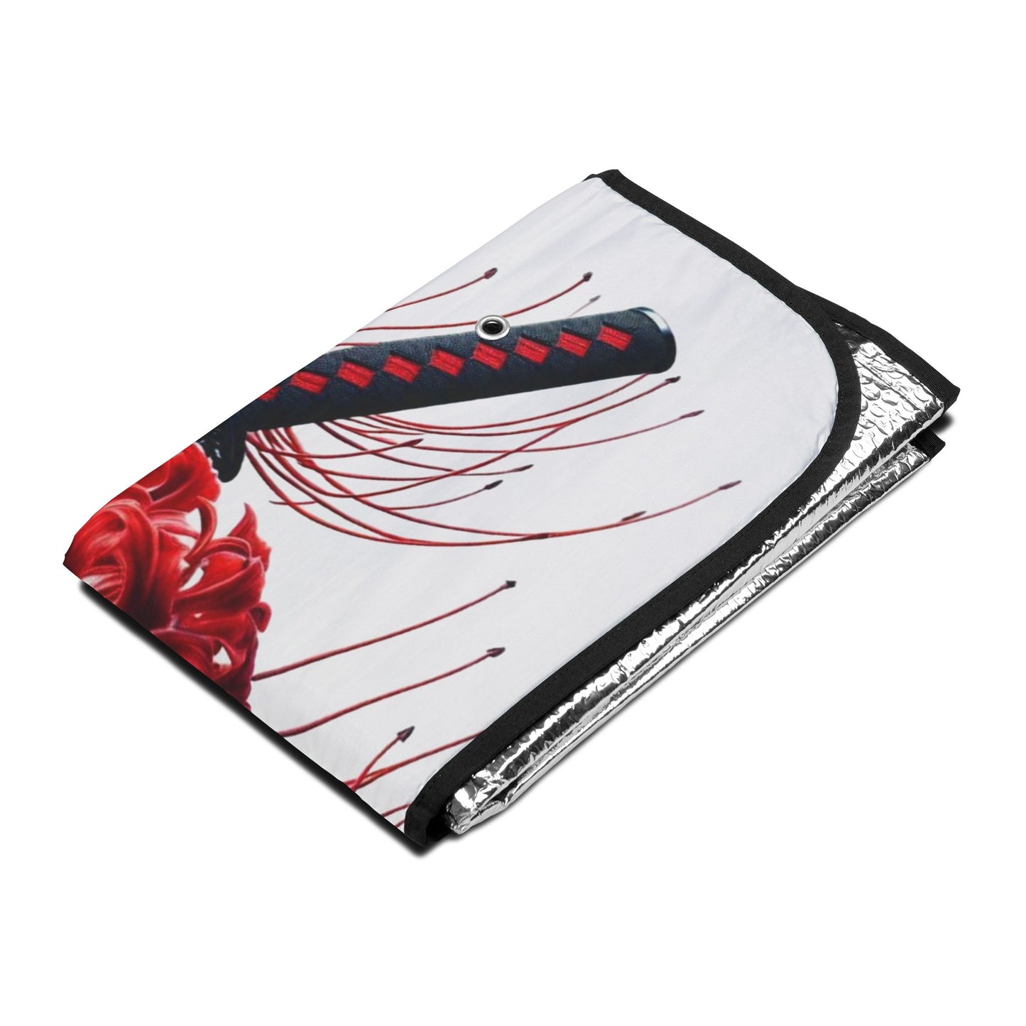 Car Sun Shades - Japanese Red Spider Lily Sword Design
