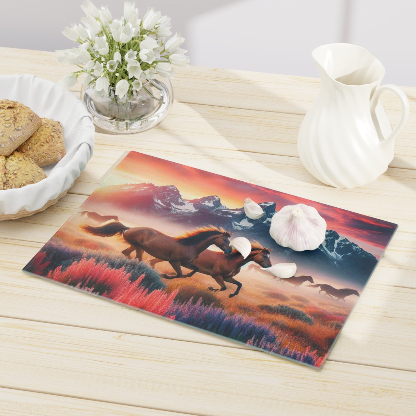 Cutting Board - Running Horses