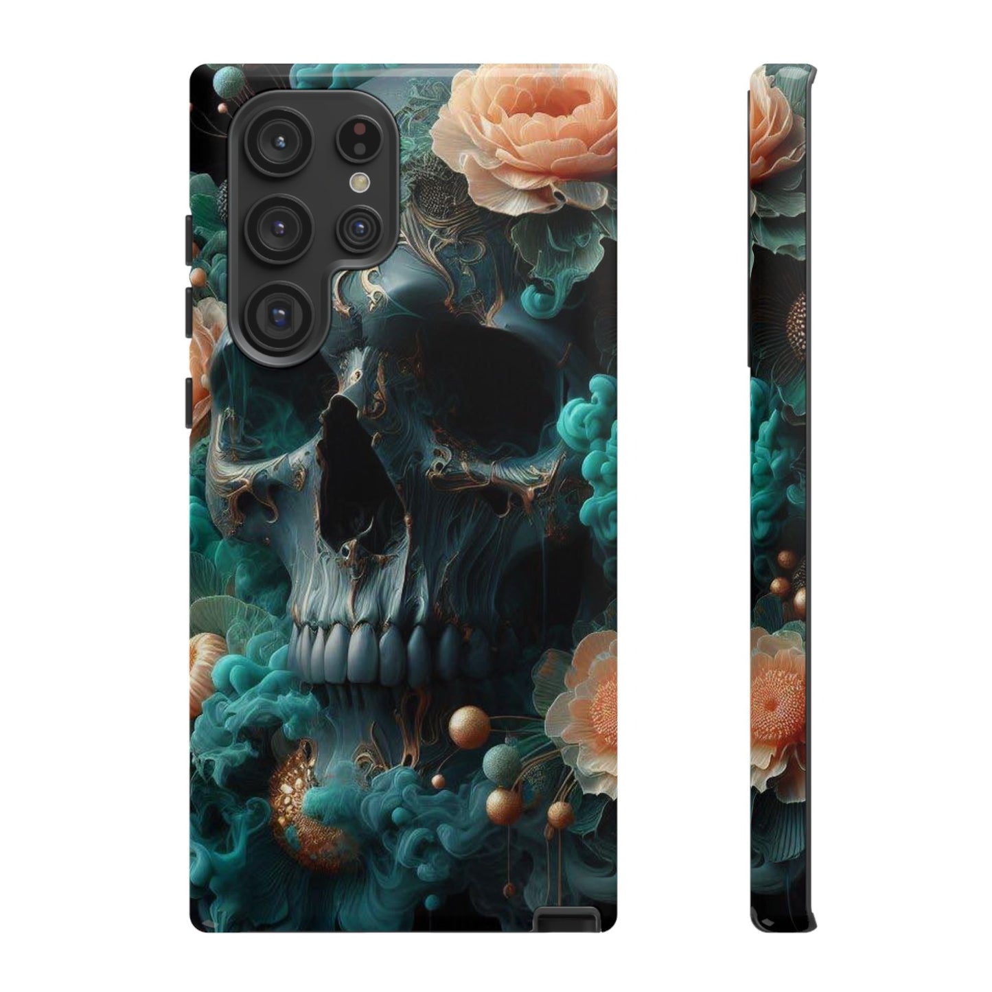 Tough Cases - teal skull