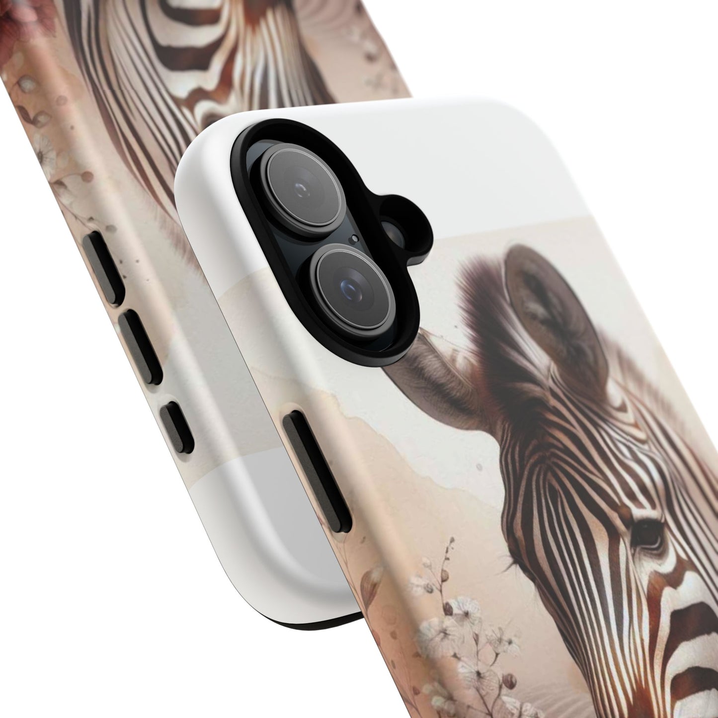 Phone Case Flower Frolicking Zebra Tough Case
