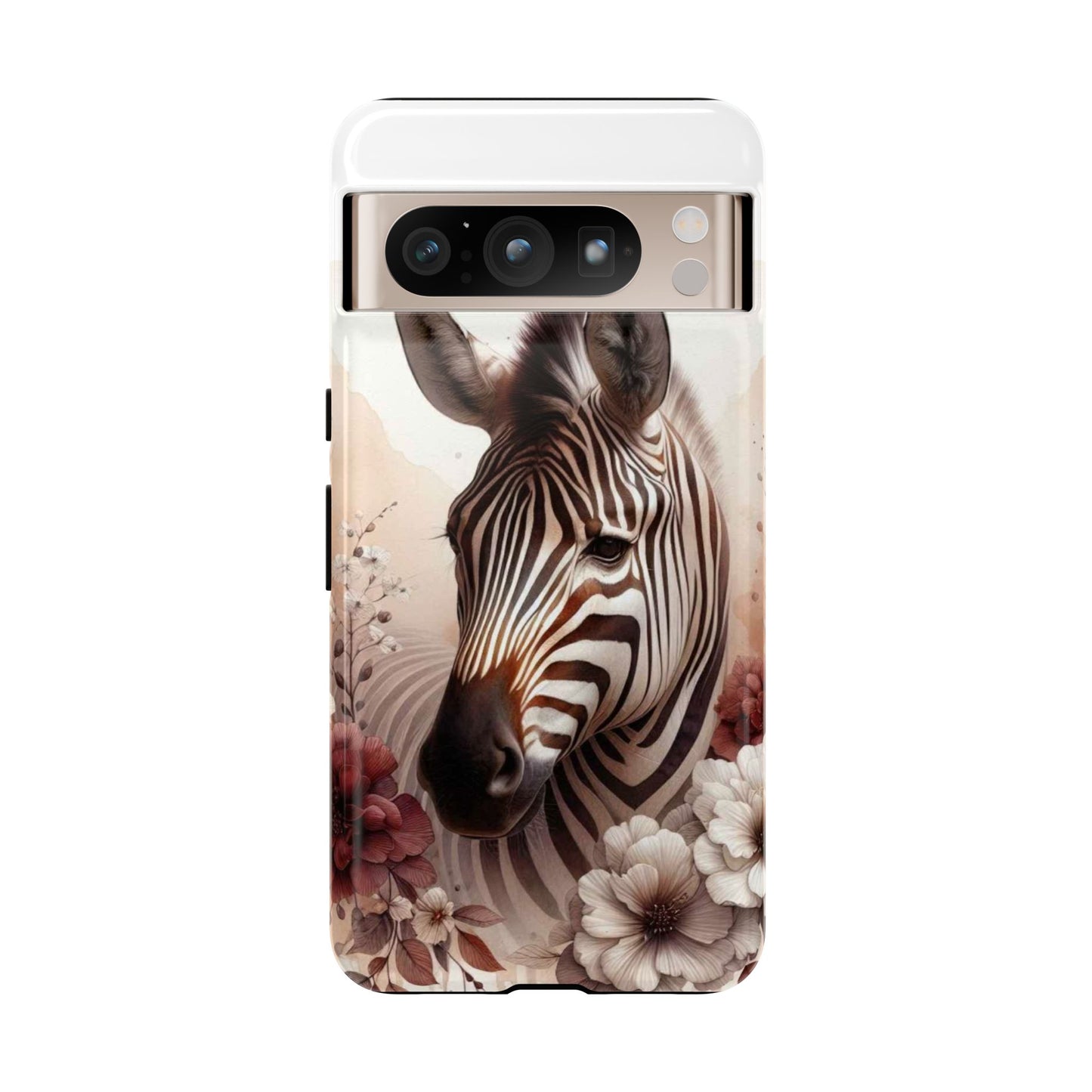 Phone Case Flower Frolicking Zebra Tough Case
