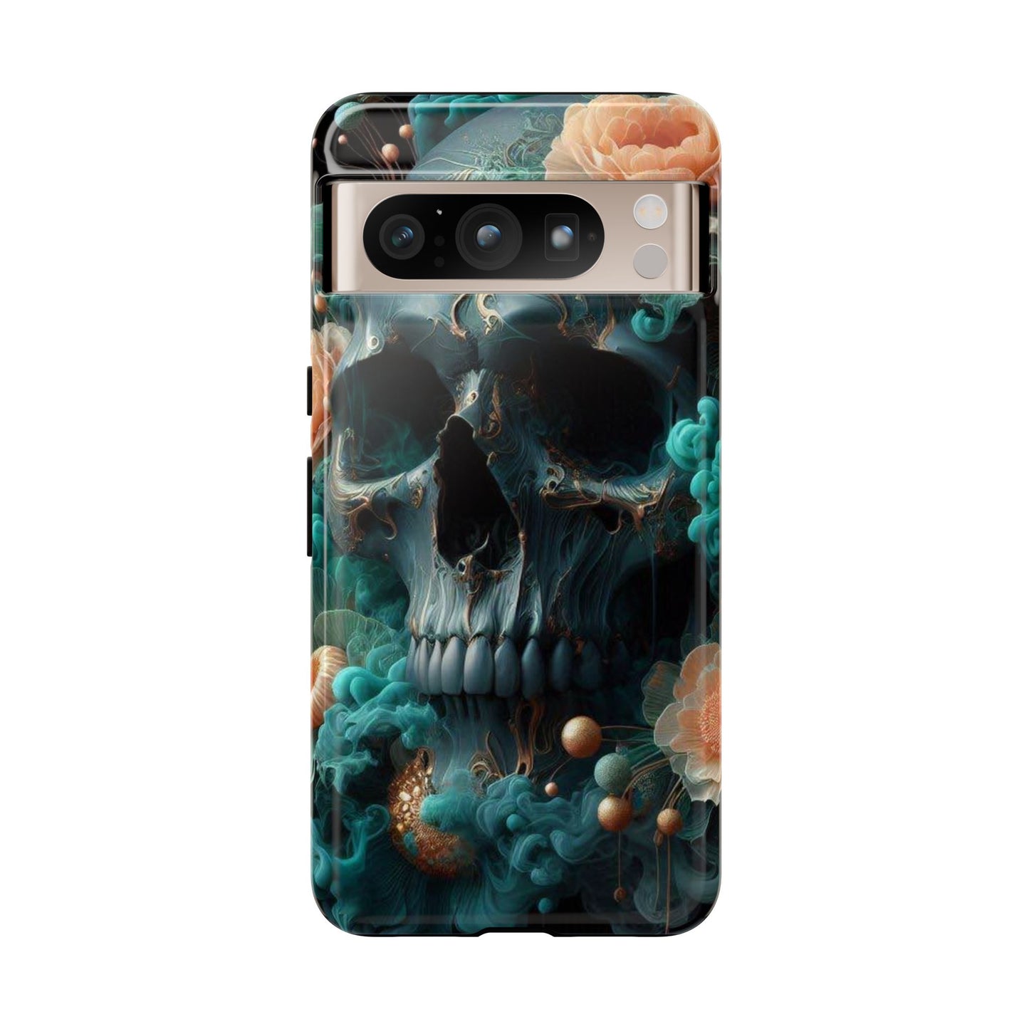Tough Cases - teal skull