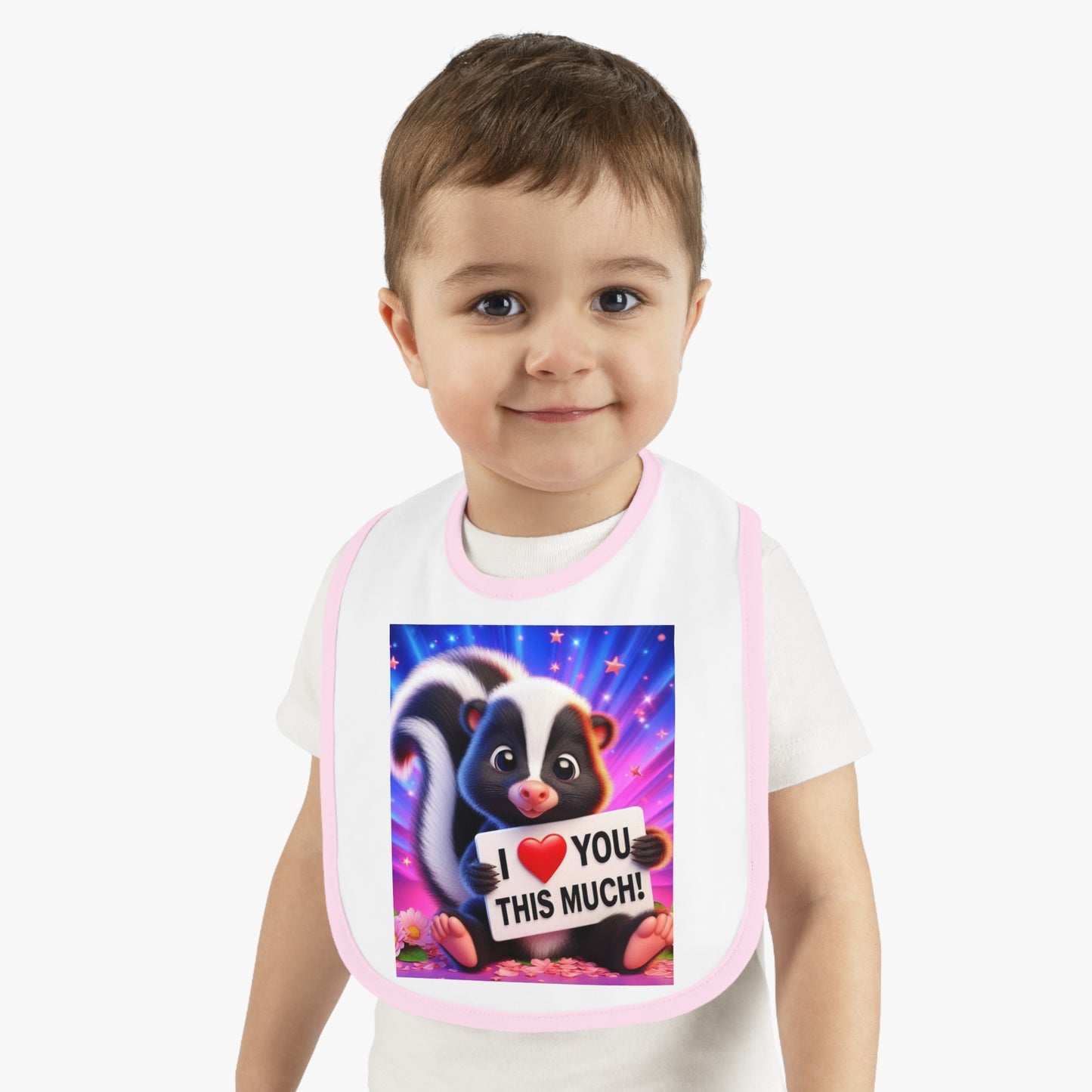 Baby Contrast Trim Jersey Bib - Stinkin Cute