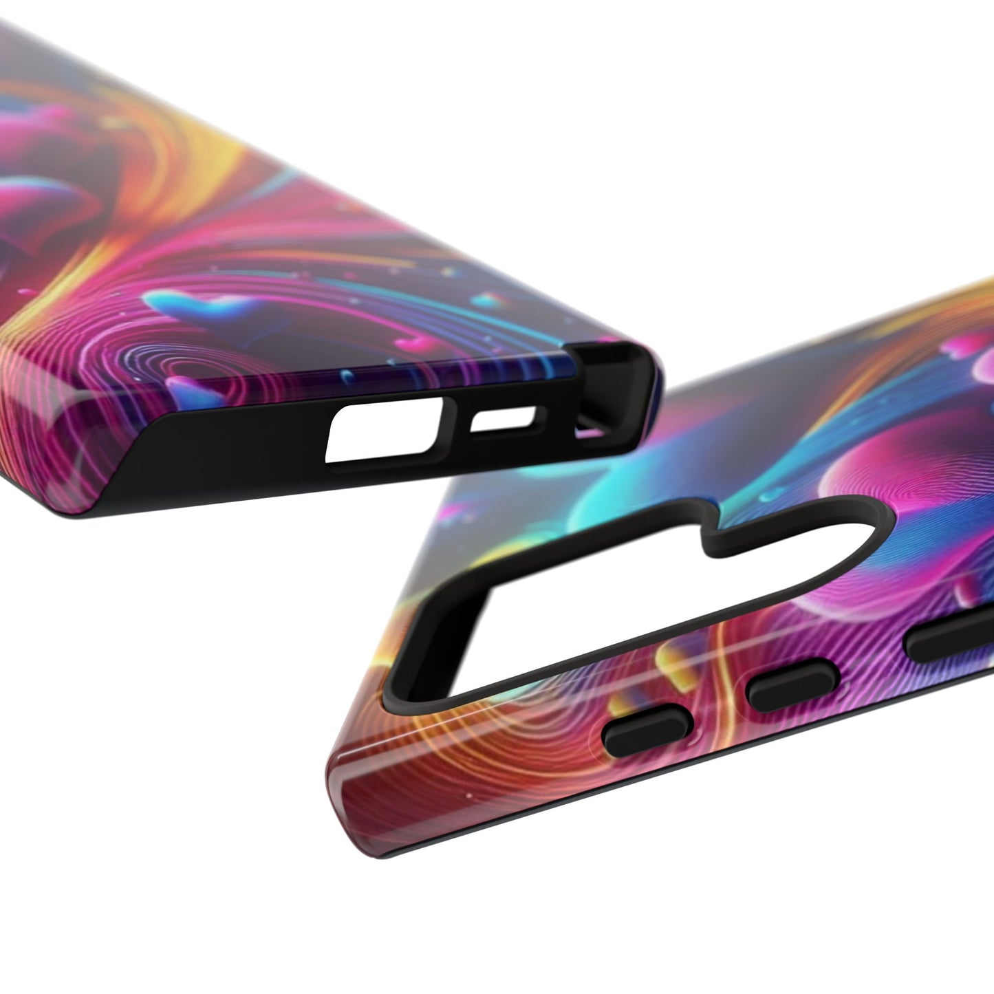 Phone Case - Floating Neon Hearts