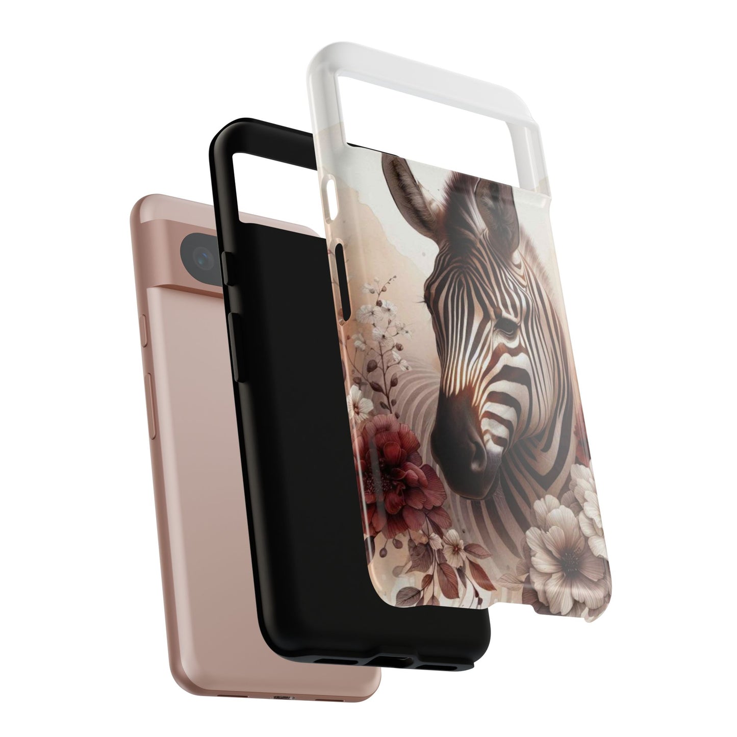 Phone Case Flower Frolicking Zebra Tough Case