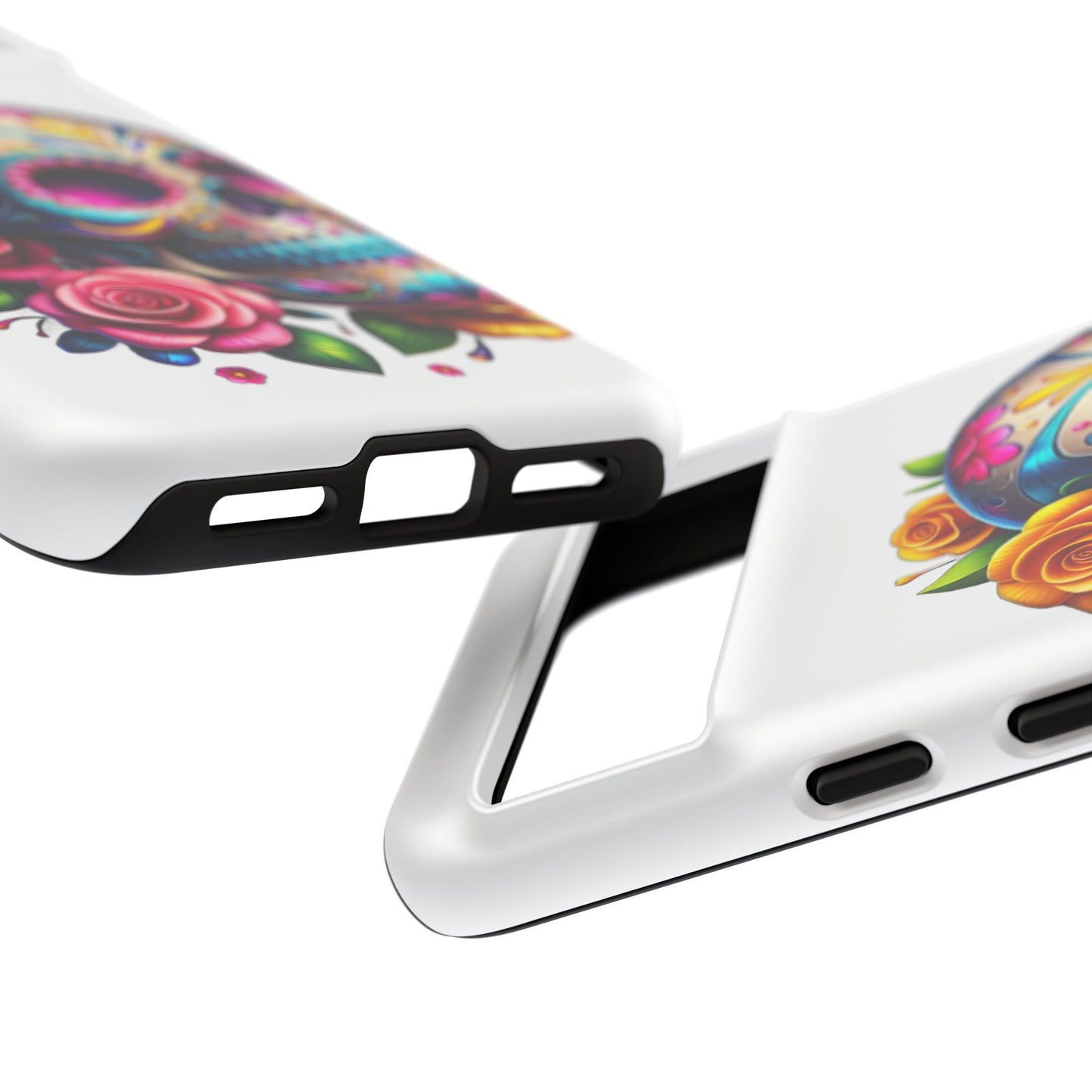 Phone Cases - Sugar Skull with Flowers Design