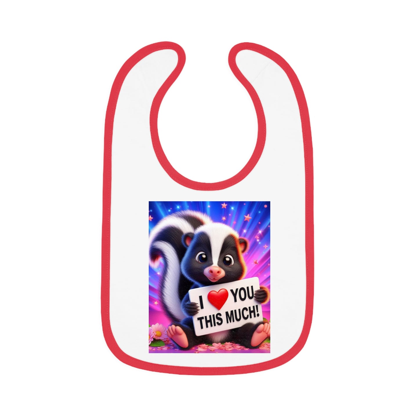 Baby Contrast Trim Jersey Bib - Stinkin Cute