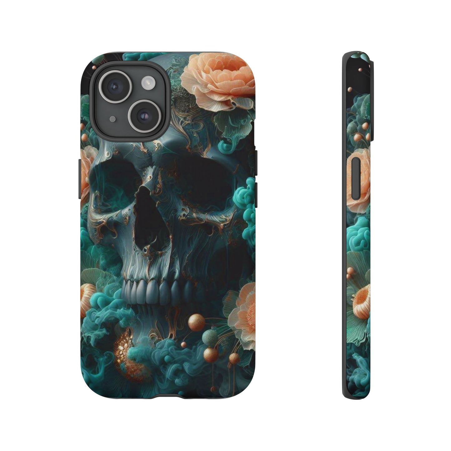 Tough Cases - teal skull