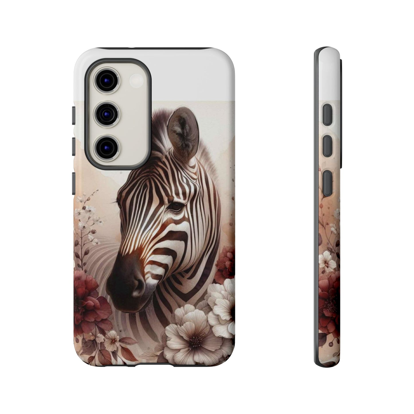 Phone Case Flower Frolicking Zebra Tough Case