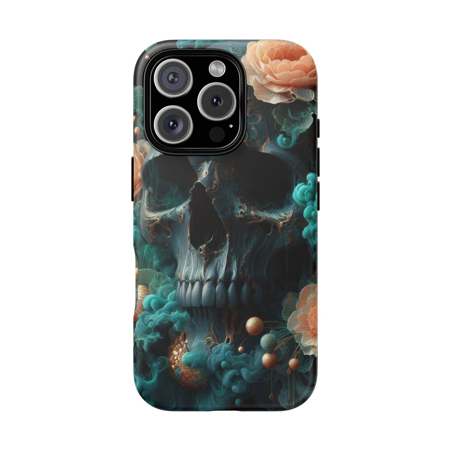 Tough Cases - teal skull