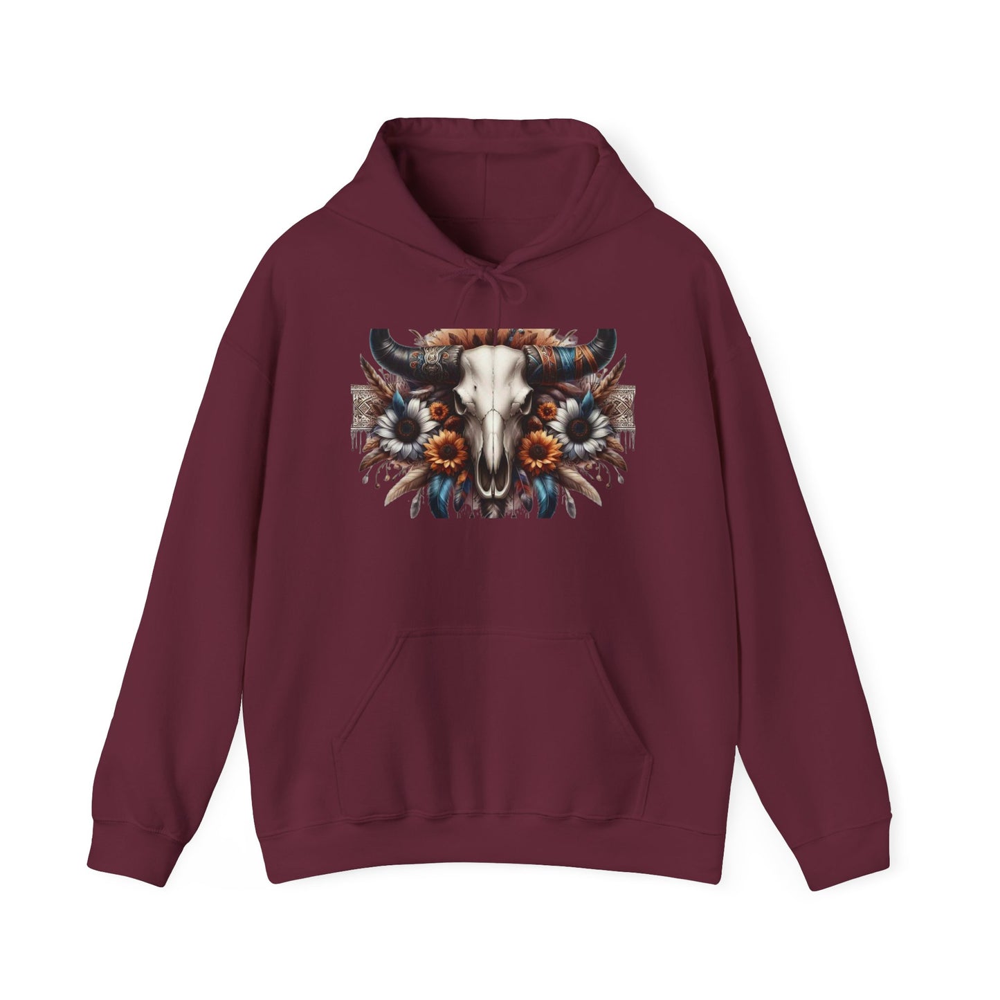 Unisex Heavy Blend™ Hooded Sweatshirt bull skull