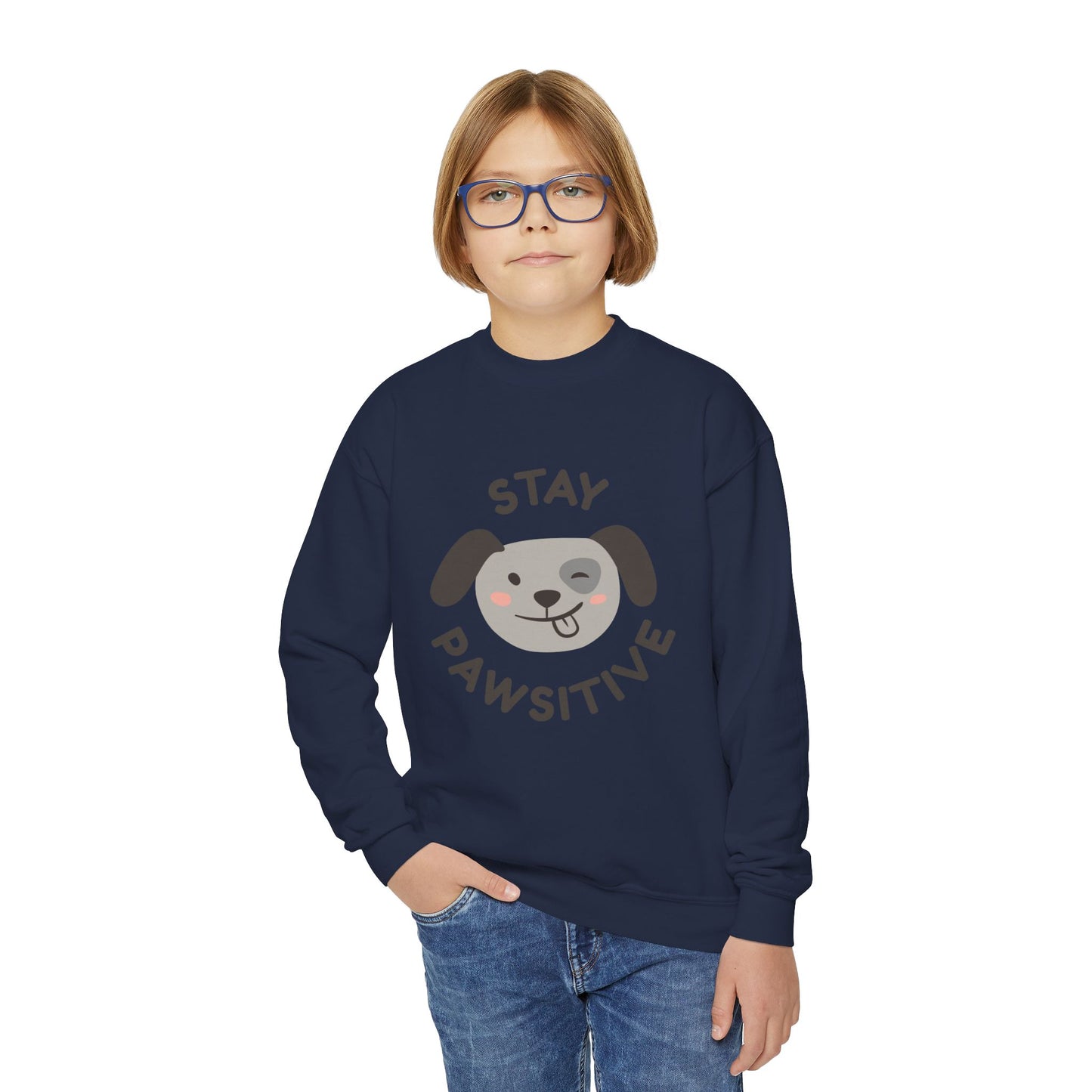 Stay Pawsitive Youth Sweatshirt