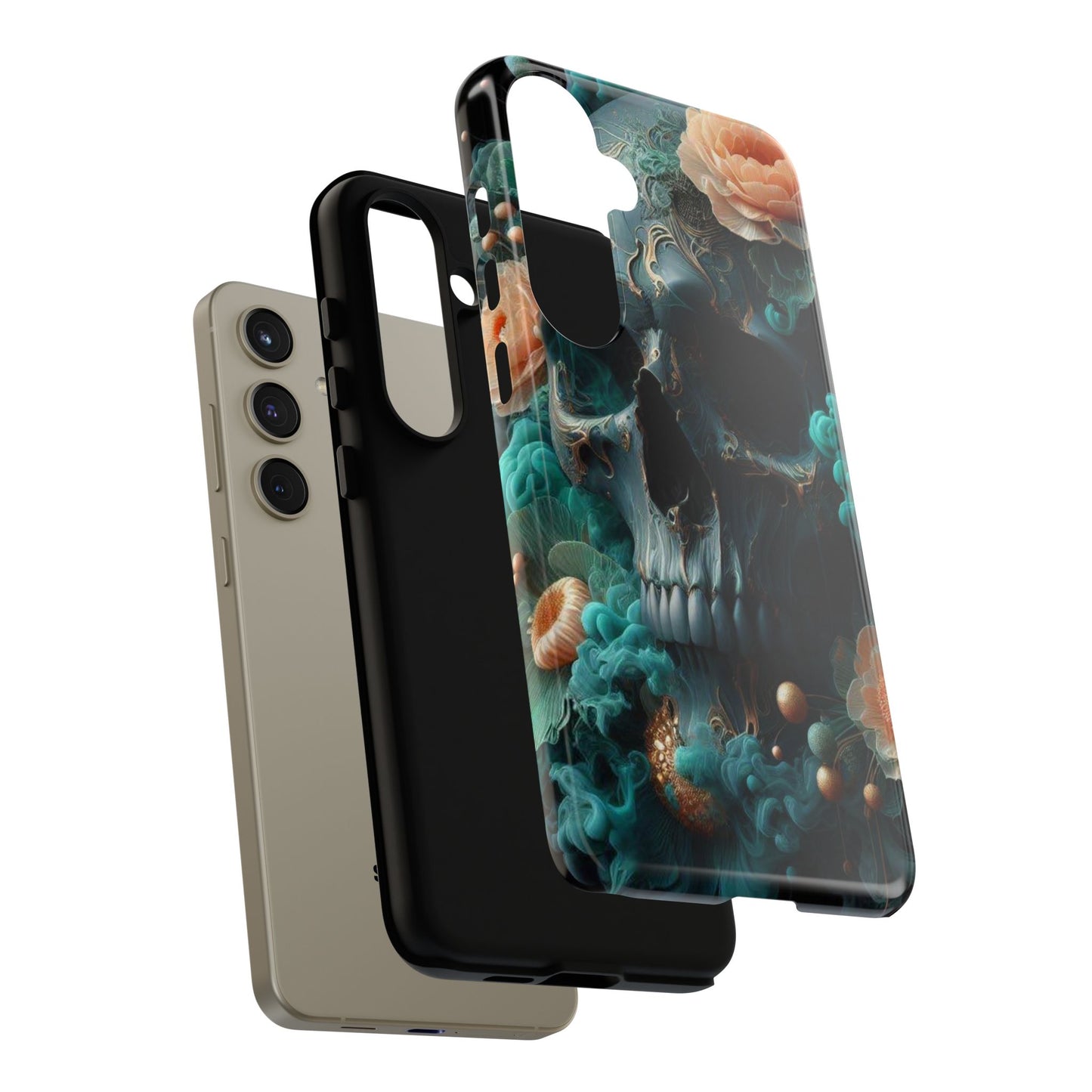 Tough Cases - teal skull