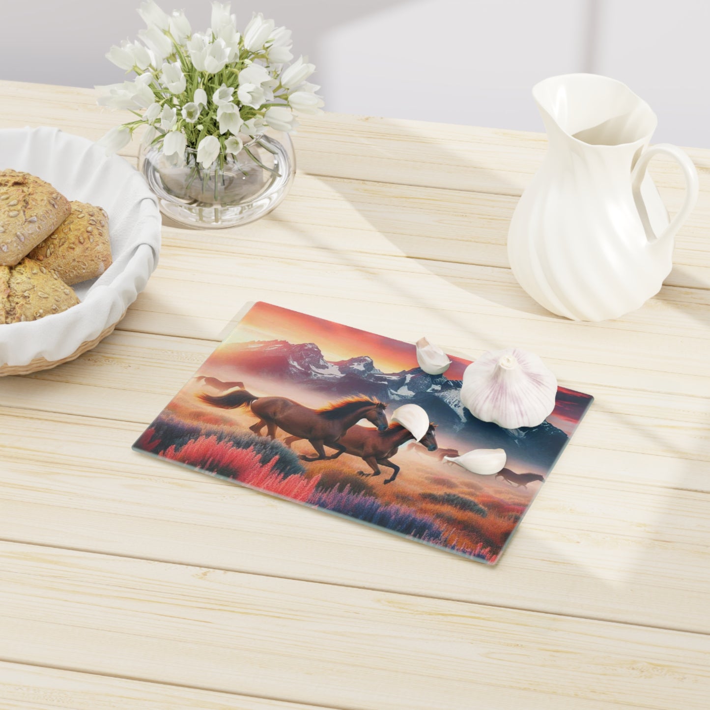 Cutting Board - Running Horses