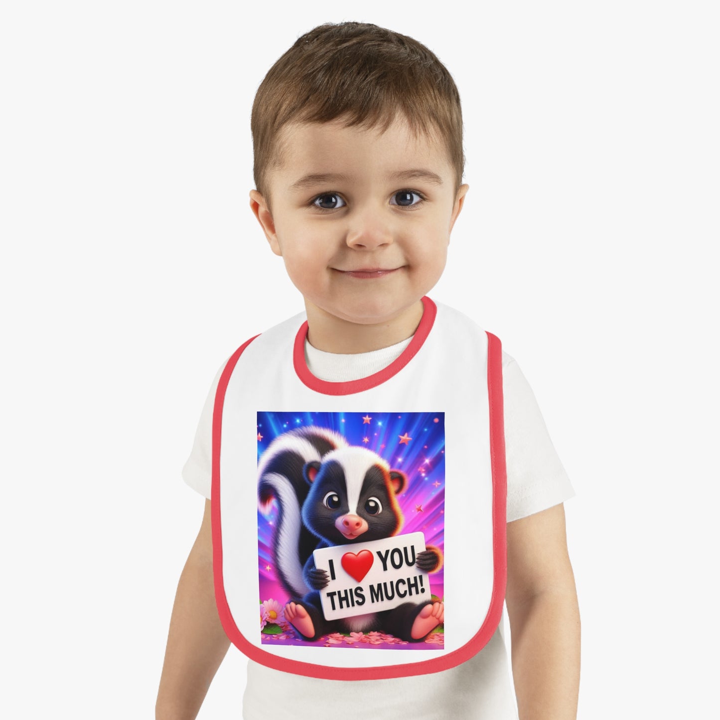 Baby Contrast Trim Jersey Bib - Stinkin Cute
