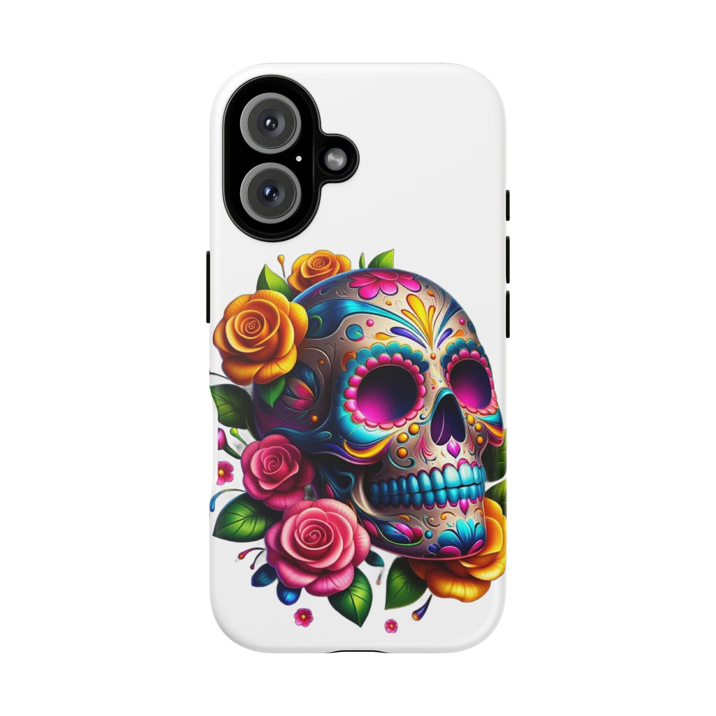 Phone Cases - Sugar Skull with Flowers Design