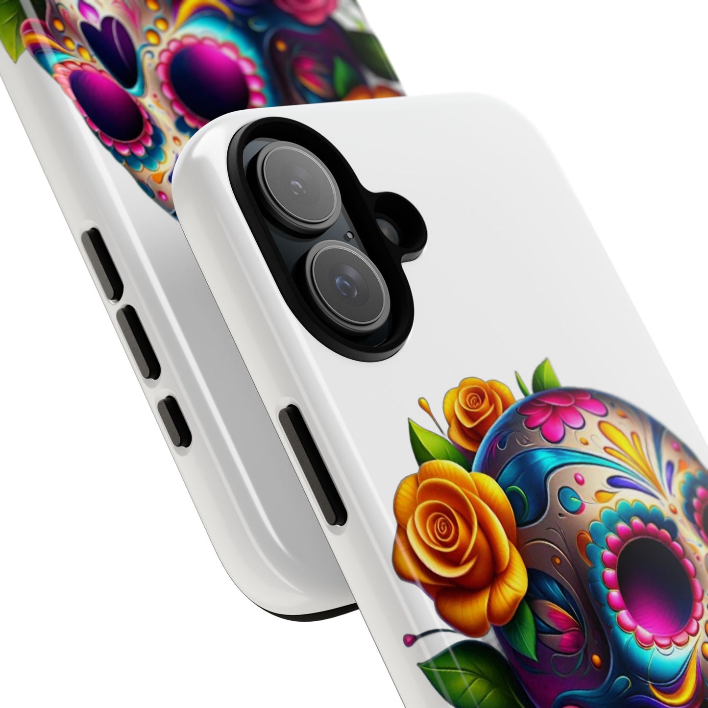 Phone Cases - Sugar Skull with Flowers Design
