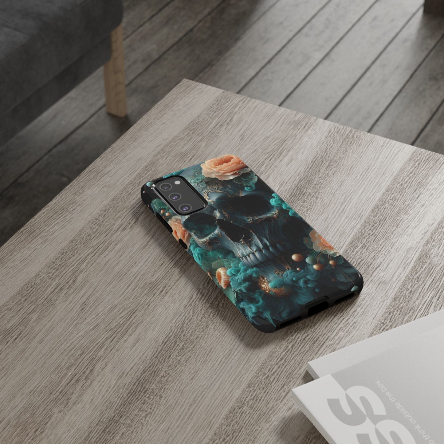 Tough Cases - teal skull