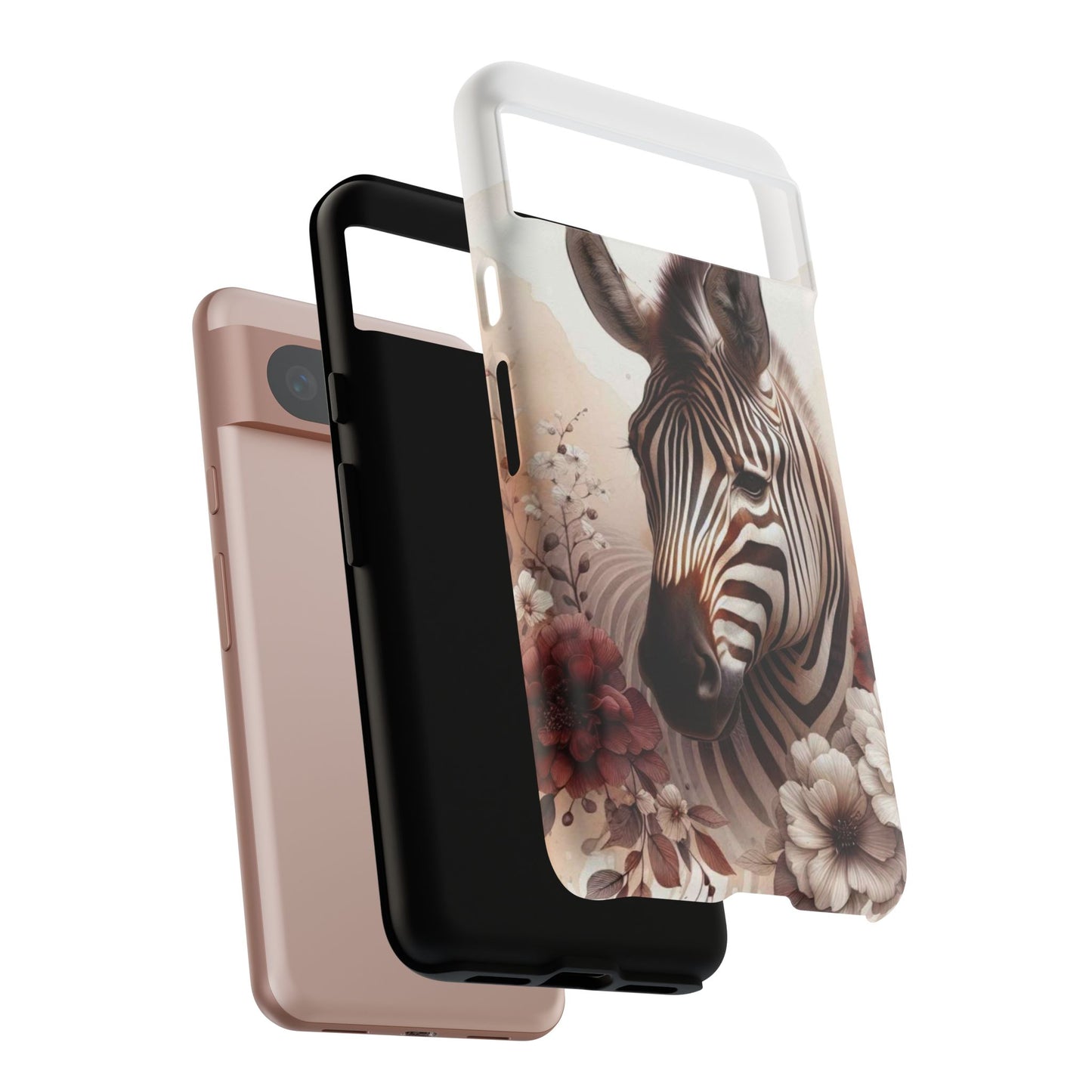 Phone Case Flower Frolicking Zebra Tough Case