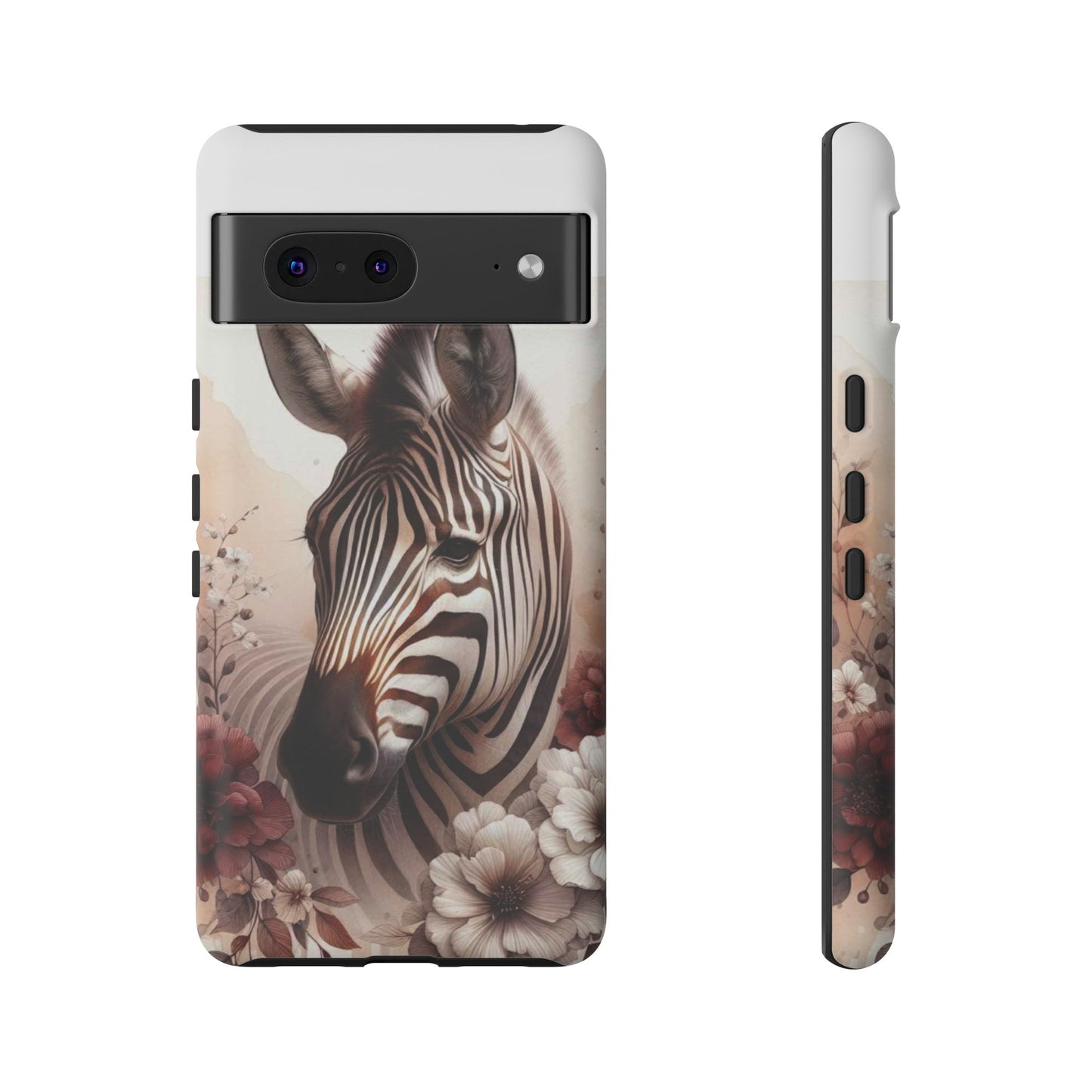 Phone Case Flower Frolicking Zebra Tough Case