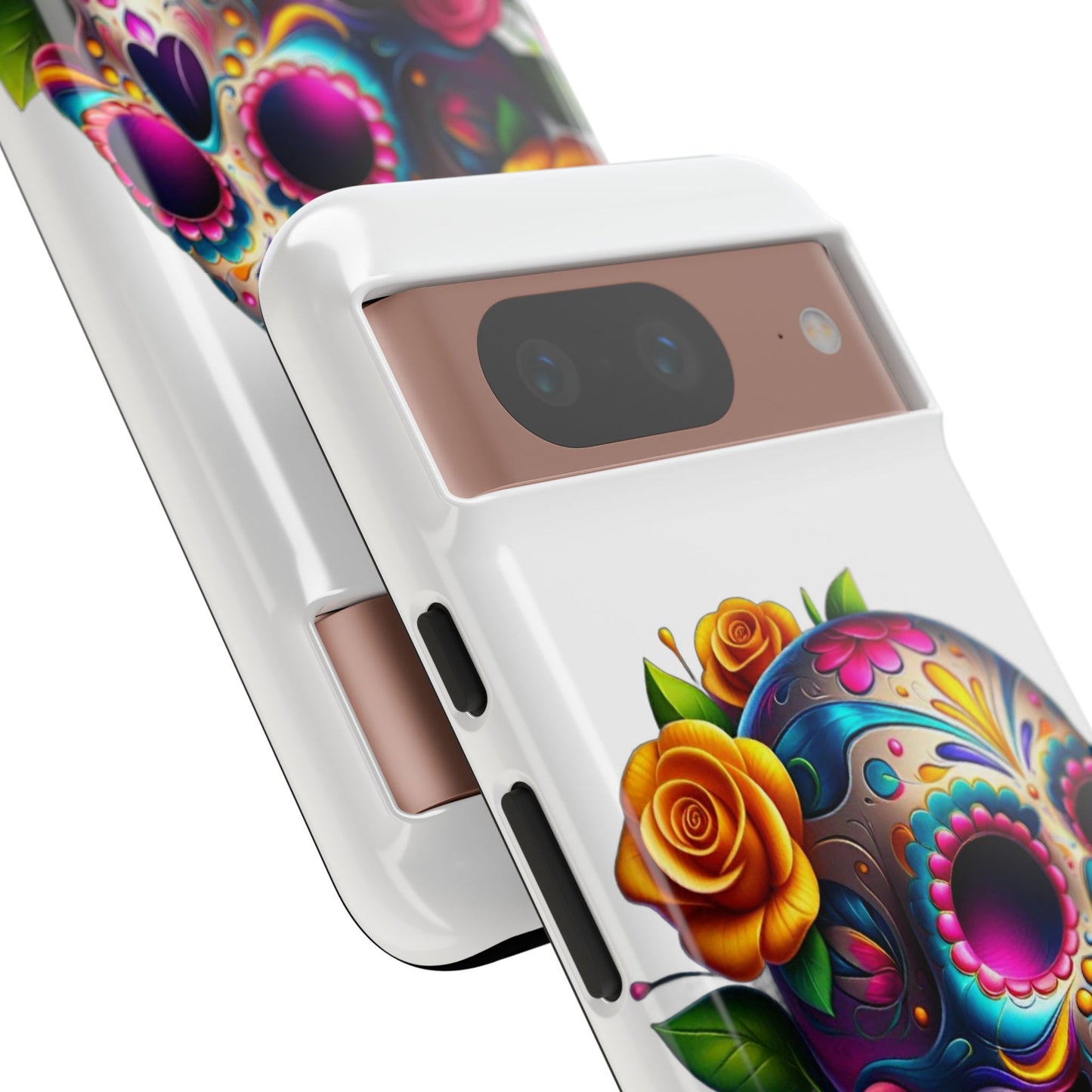 Phone Cases - Sugar Skull with Flowers Design