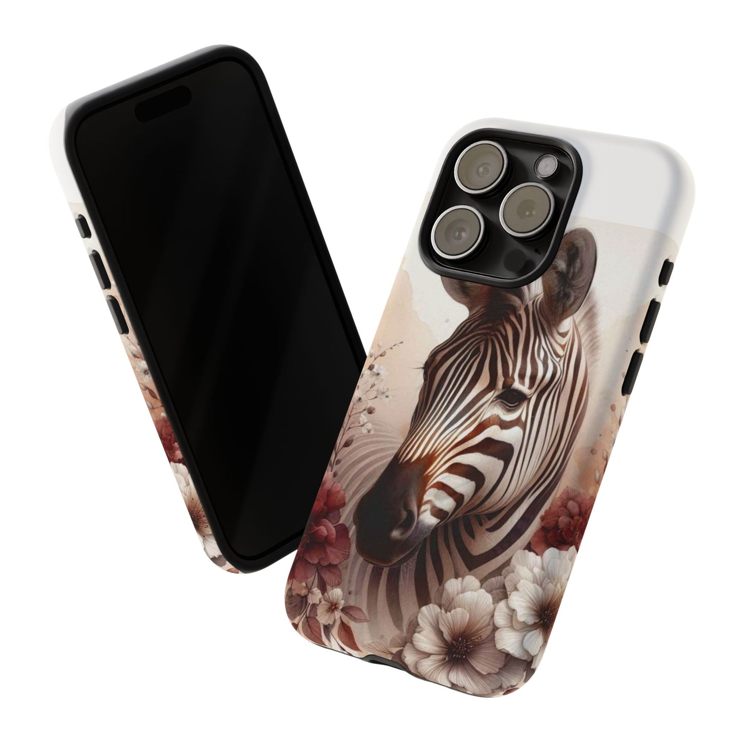 Phone Case Flower Frolicking Zebra Tough Case