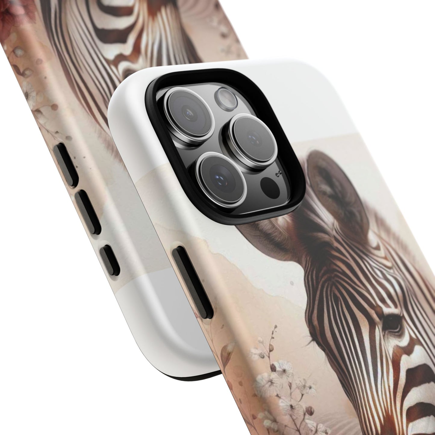 Phone Case Flower Frolicking Zebra Tough Case