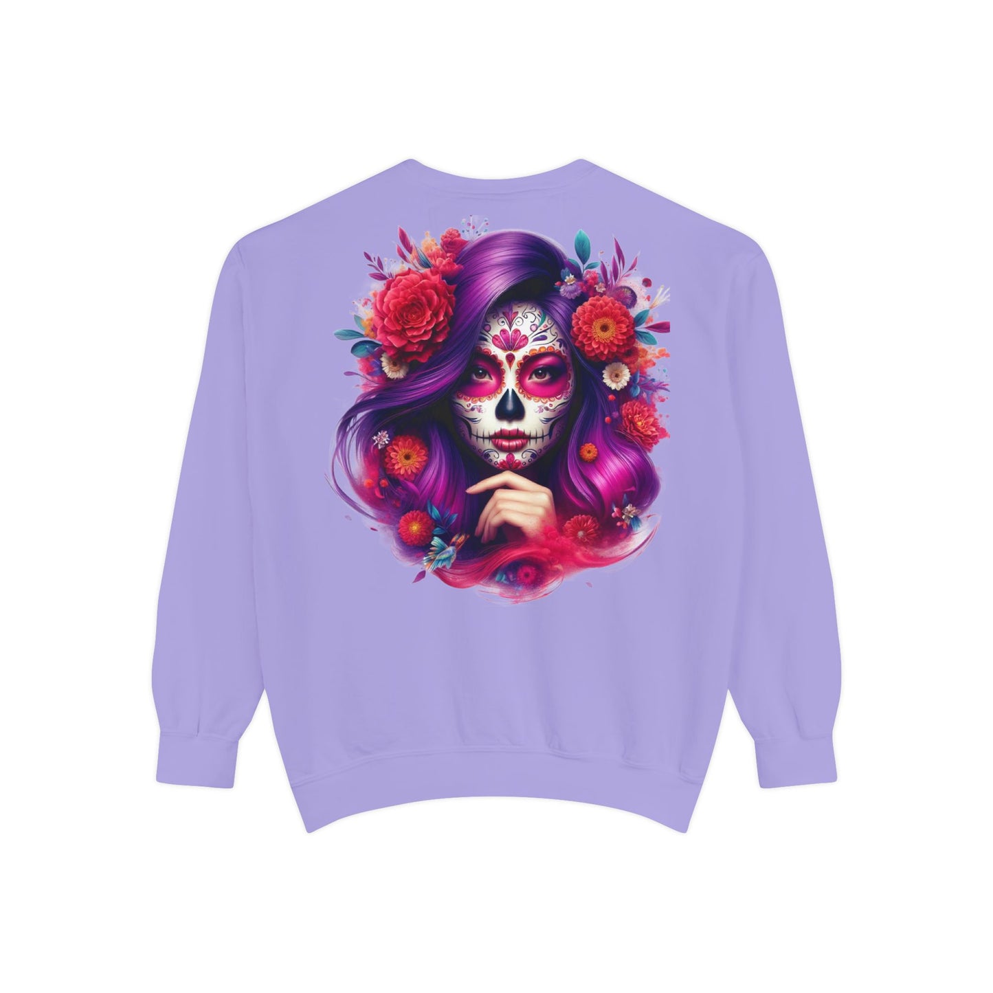 Sugar Skull Lady Thinking Sweatshirt