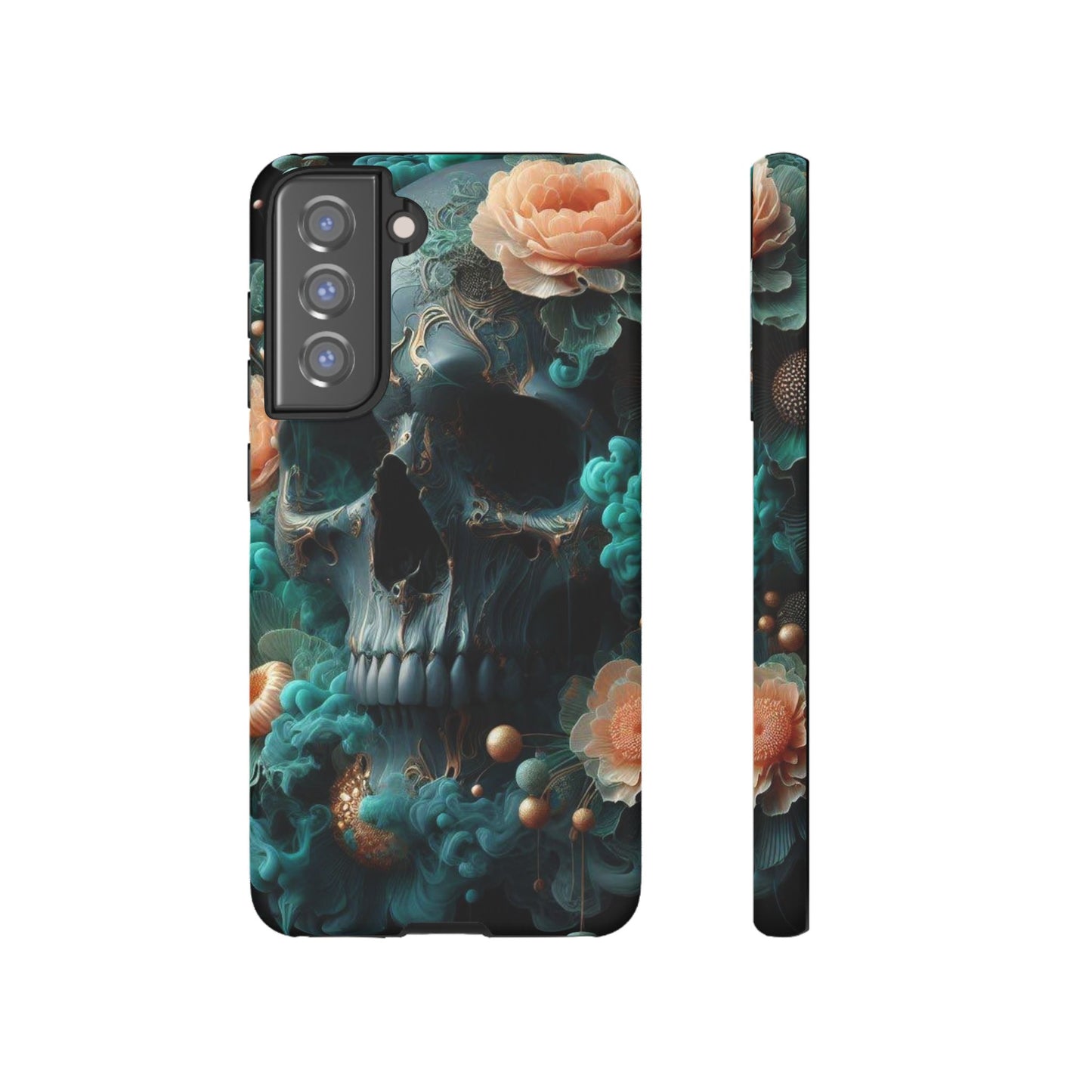 Tough Cases - teal skull