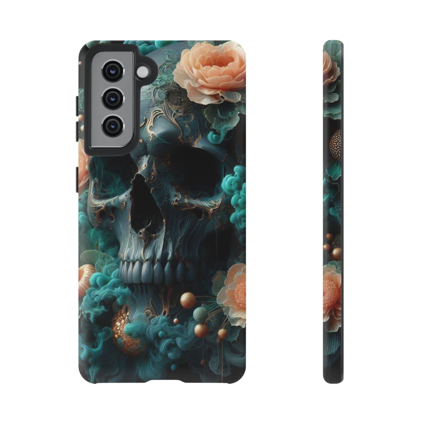 Tough Cases - teal skull