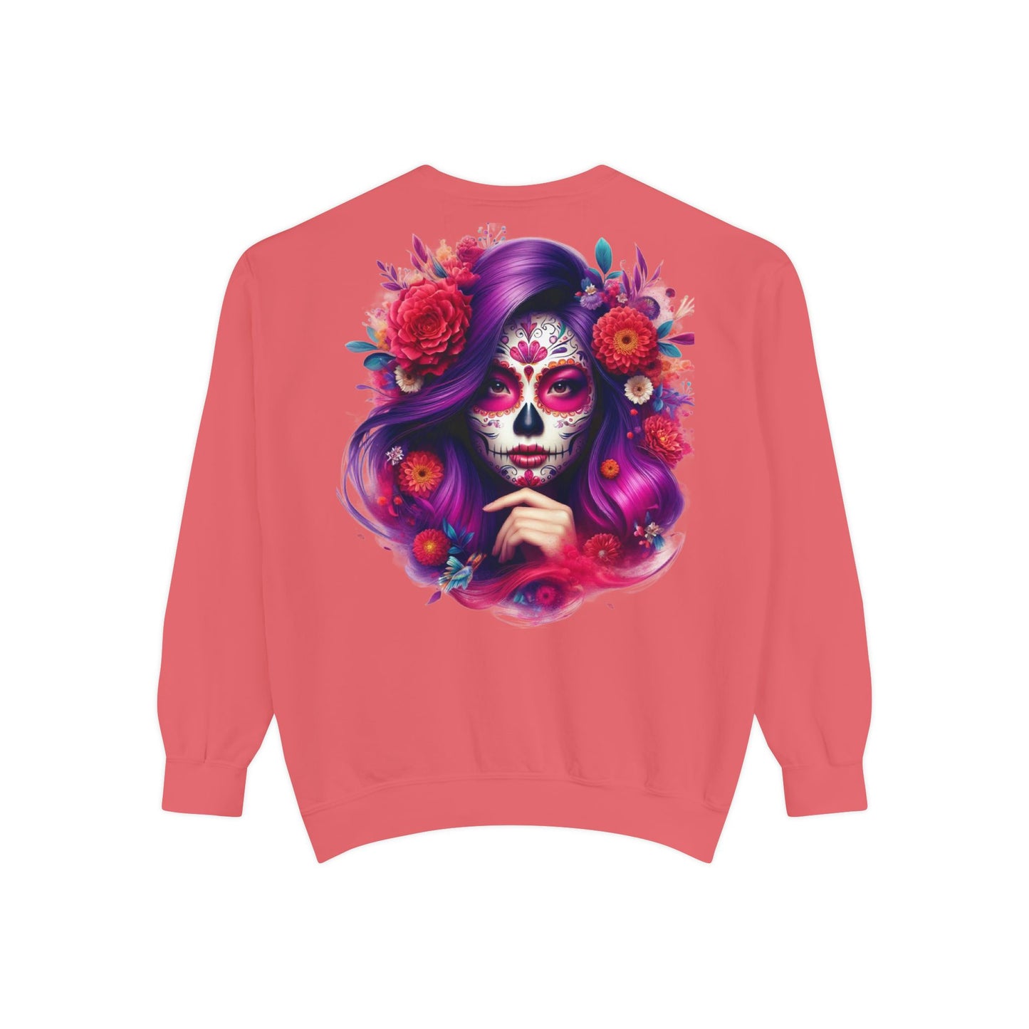 Sugar Skull Lady Thinking Sweatshirt