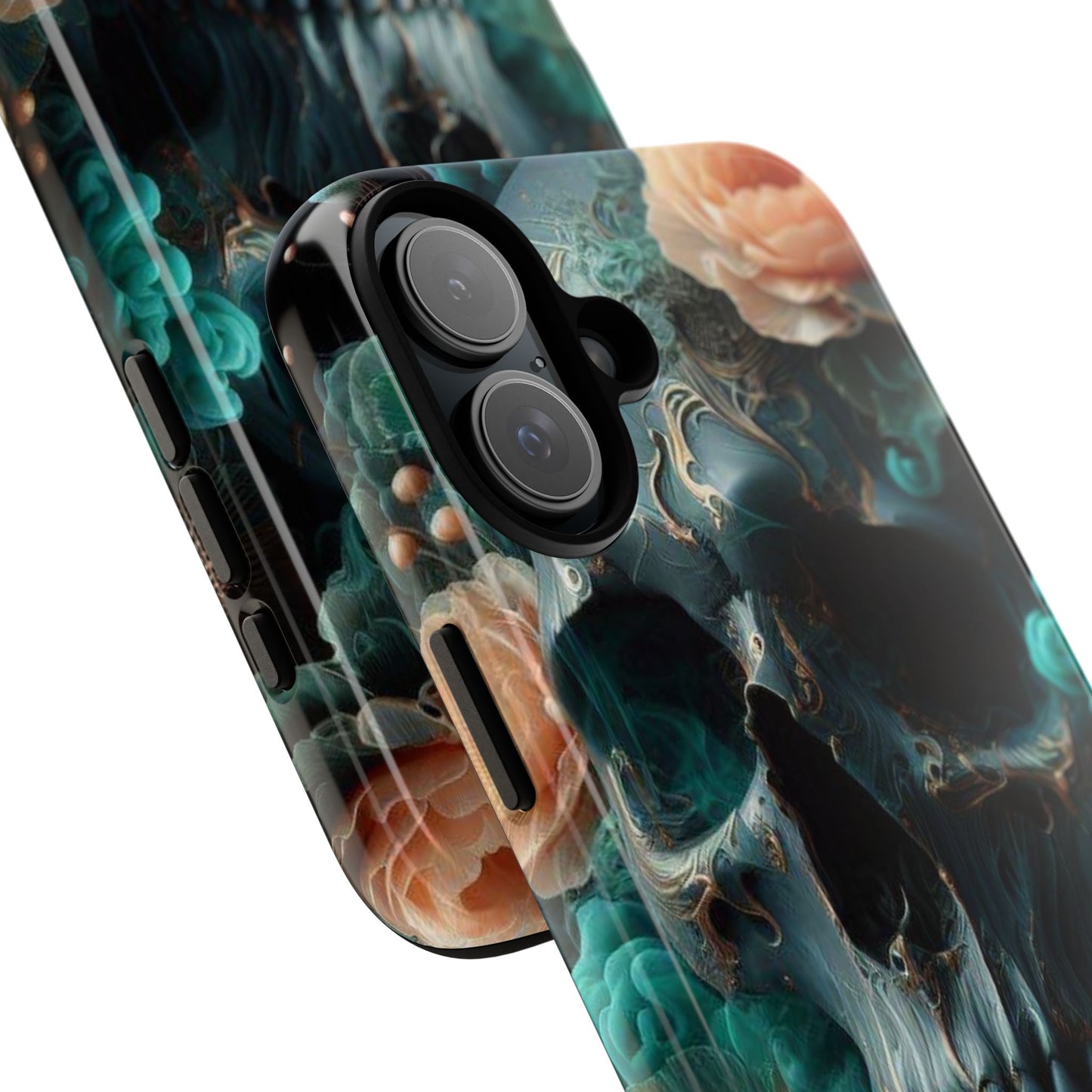 Tough Cases - teal skull