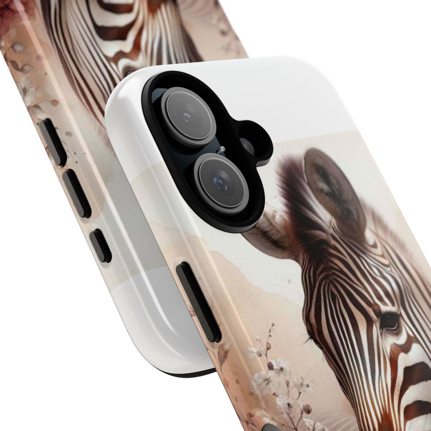 Phone Case Flower Frolicking Zebra Tough Case