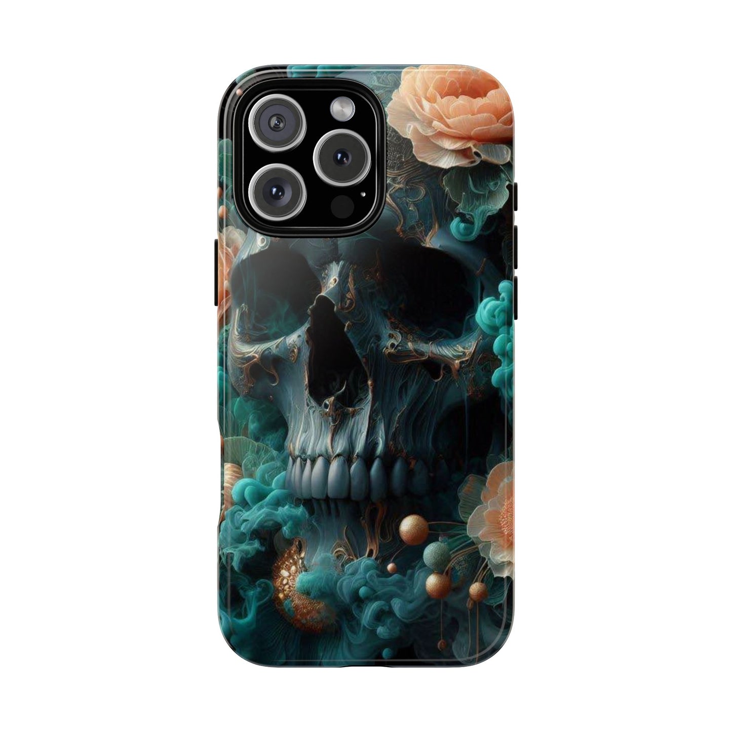Tough Cases - teal skull