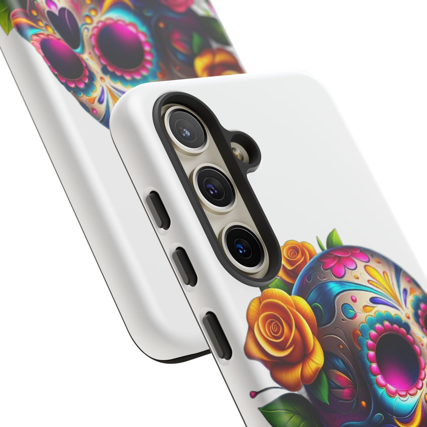 Phone Cases - Sugar Skull with Flowers Design