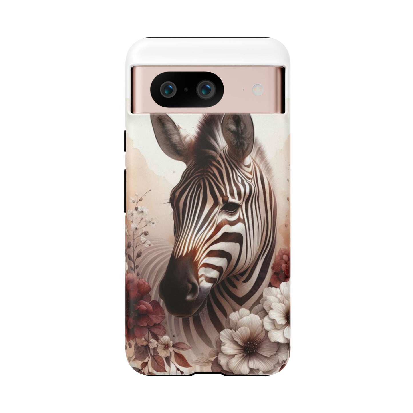 Phone Case Flower Frolicking Zebra Tough Case