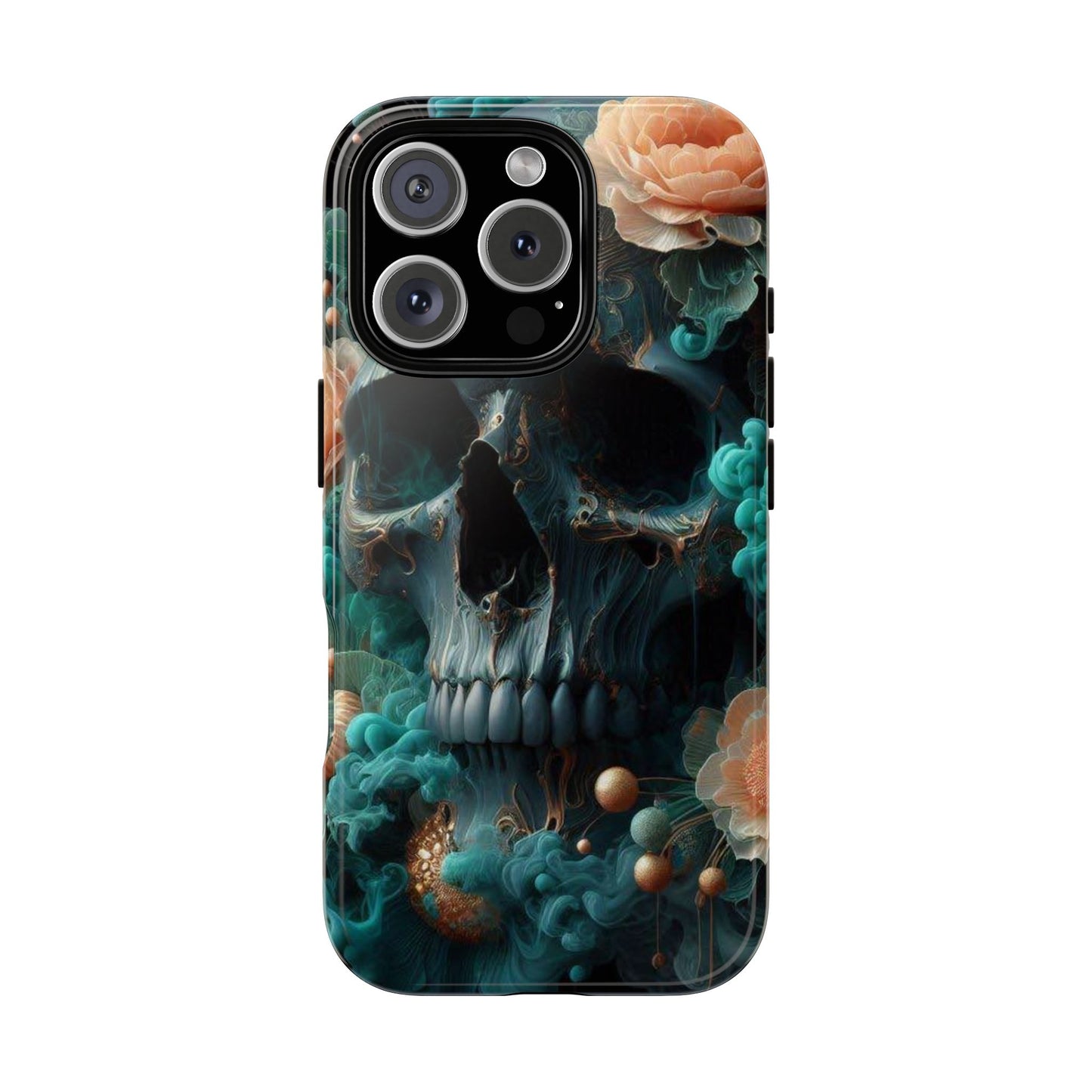 Tough Cases - teal skull