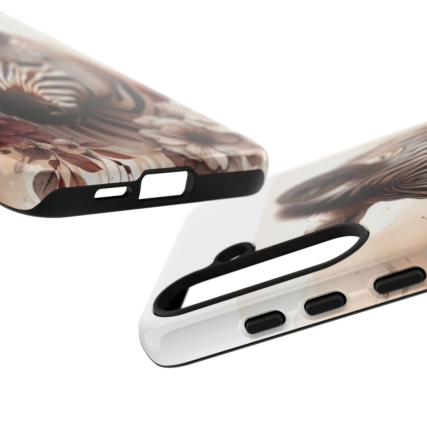 Phone Case Flower Frolicking Zebra Tough Case