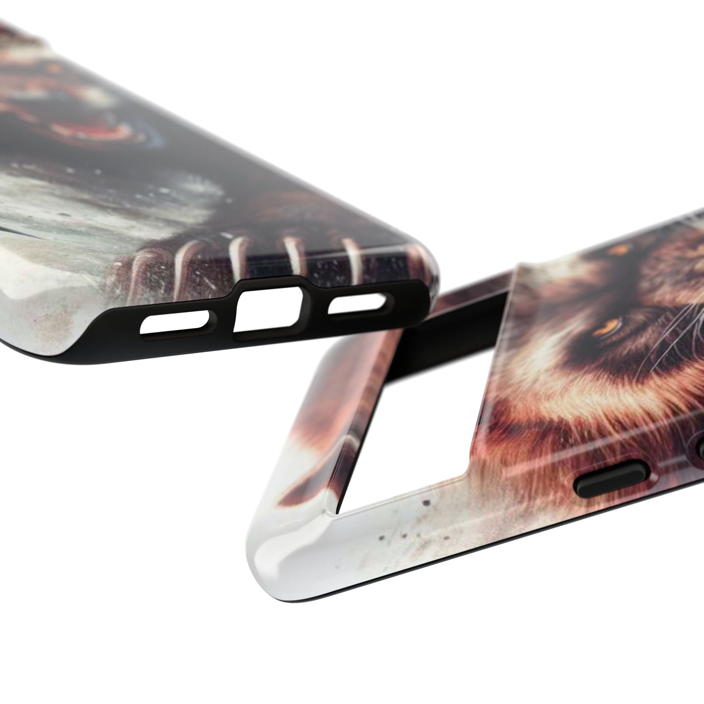 Wolverine snarling with claws out on a phone case.