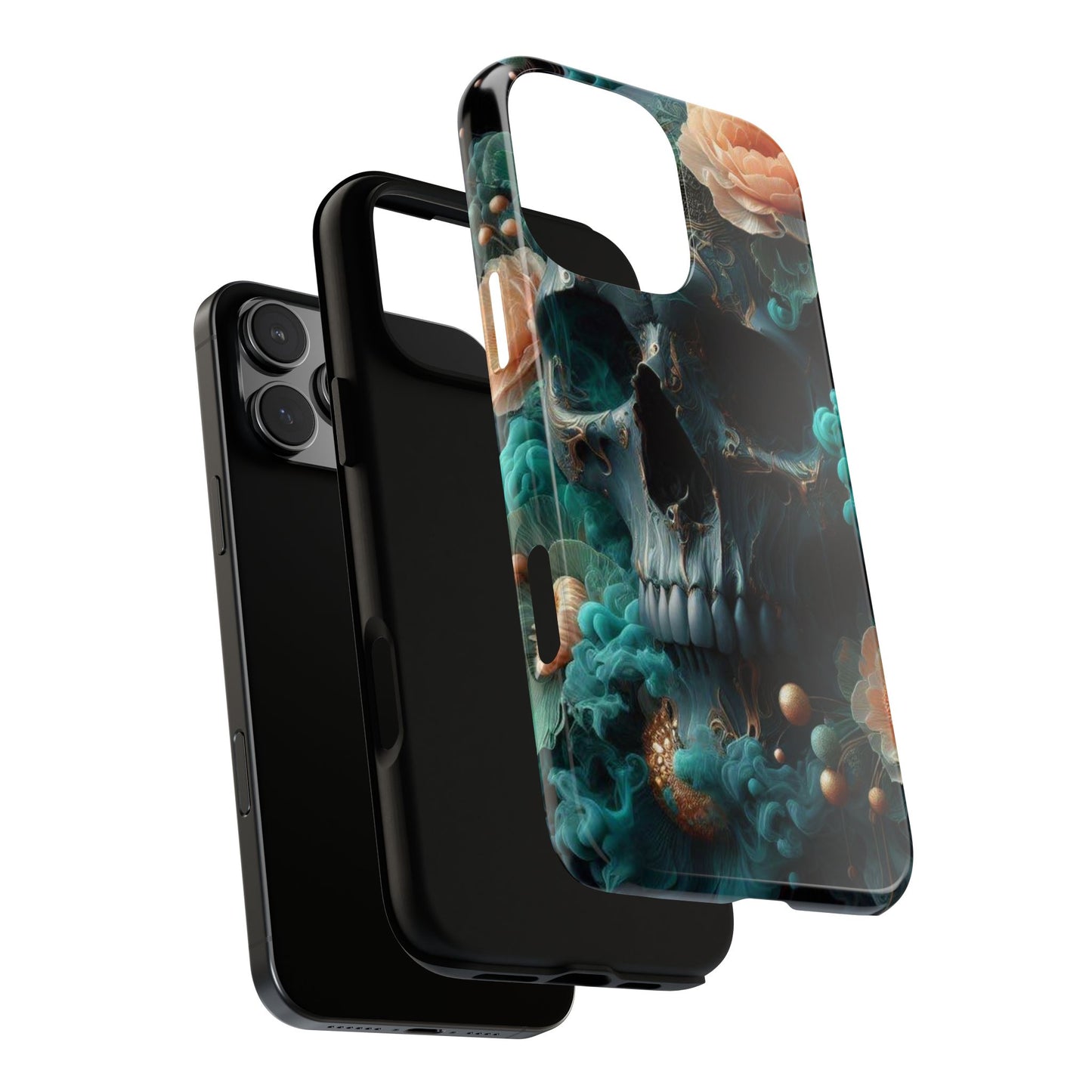 Tough Cases - teal skull