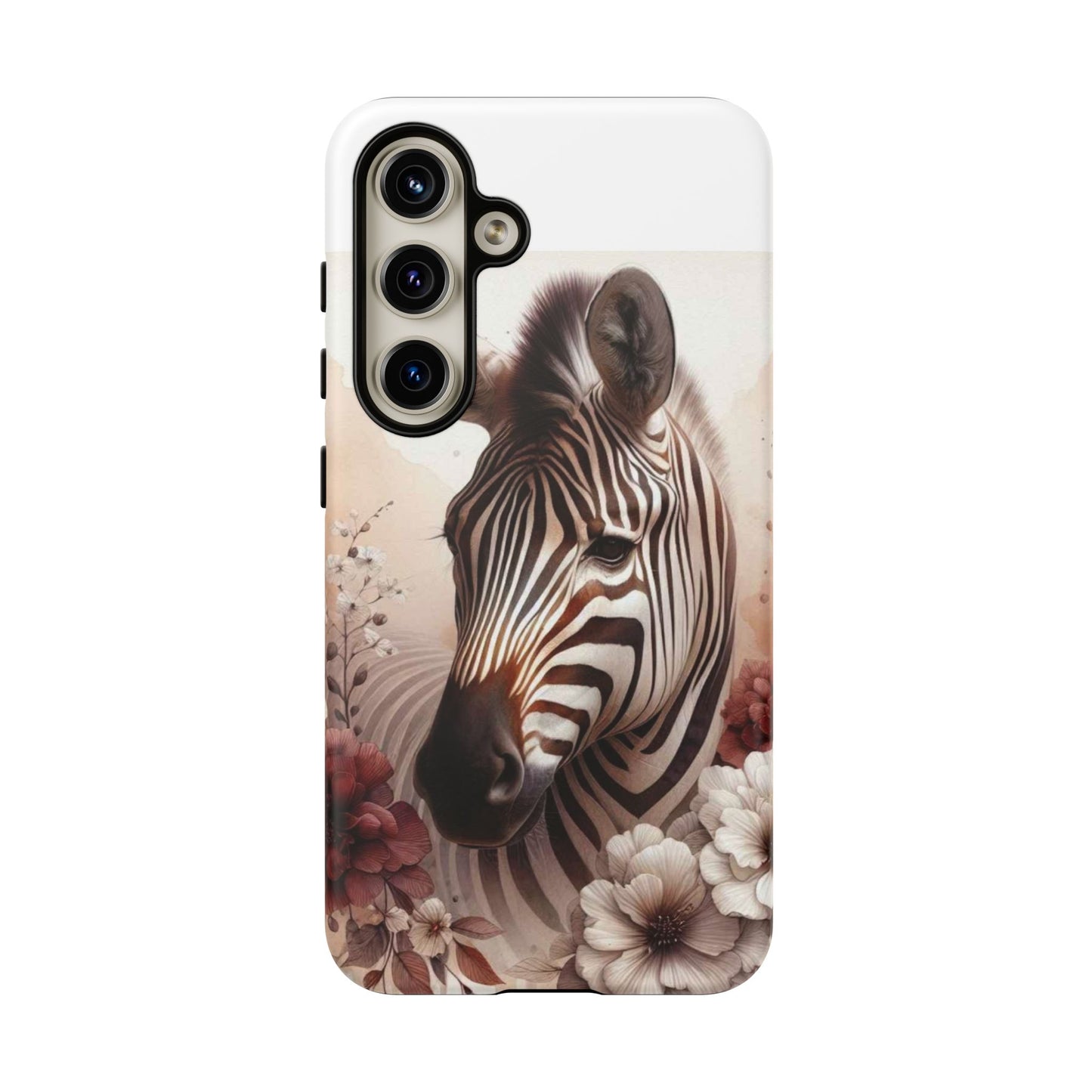 Phone Case Flower Frolicking Zebra Tough Case