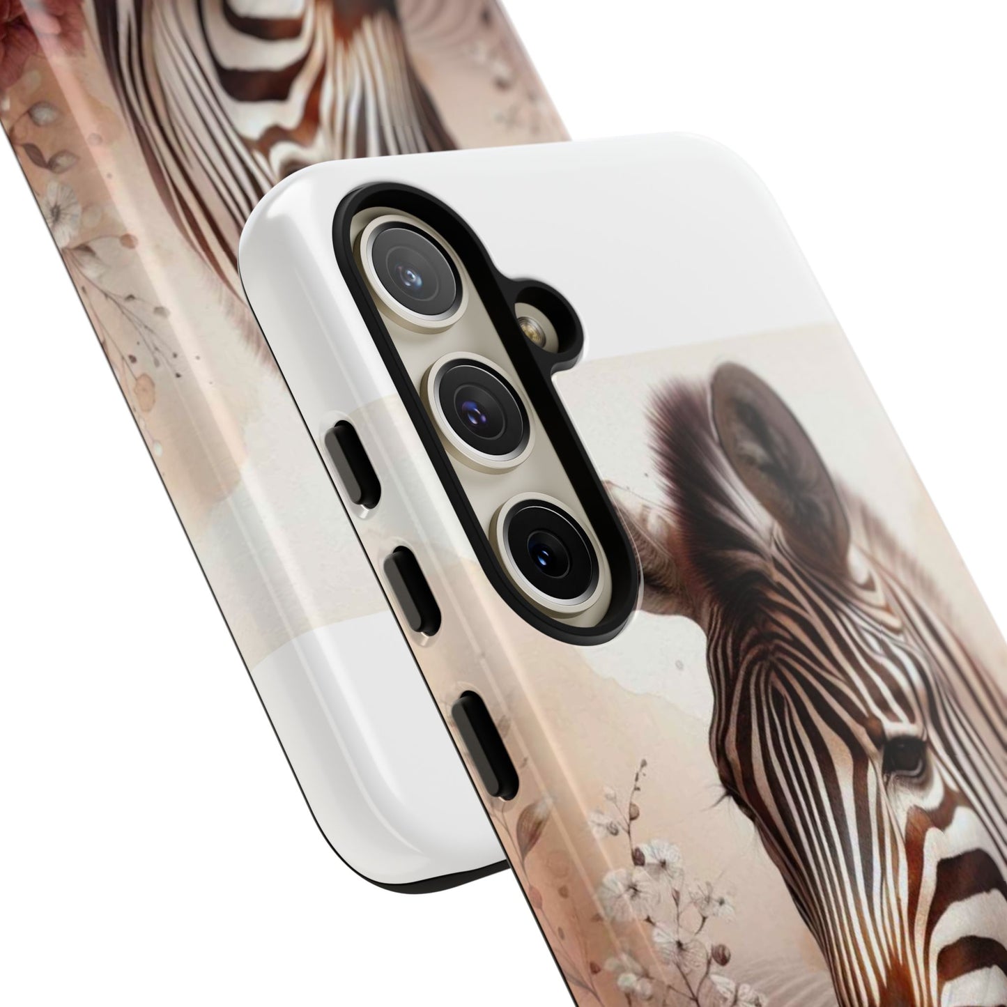 Phone Case Flower Frolicking Zebra Tough Case