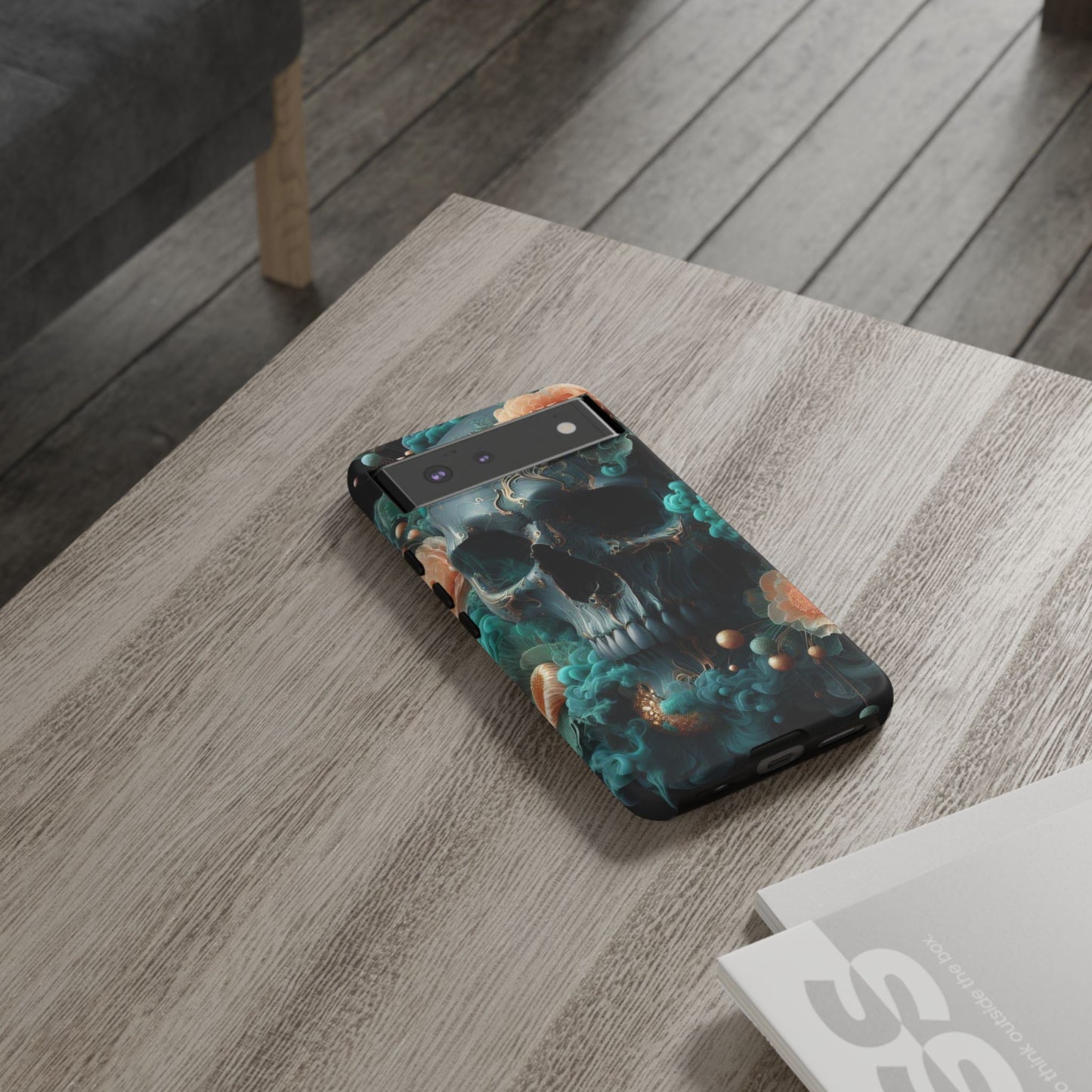 Tough Cases - teal skull